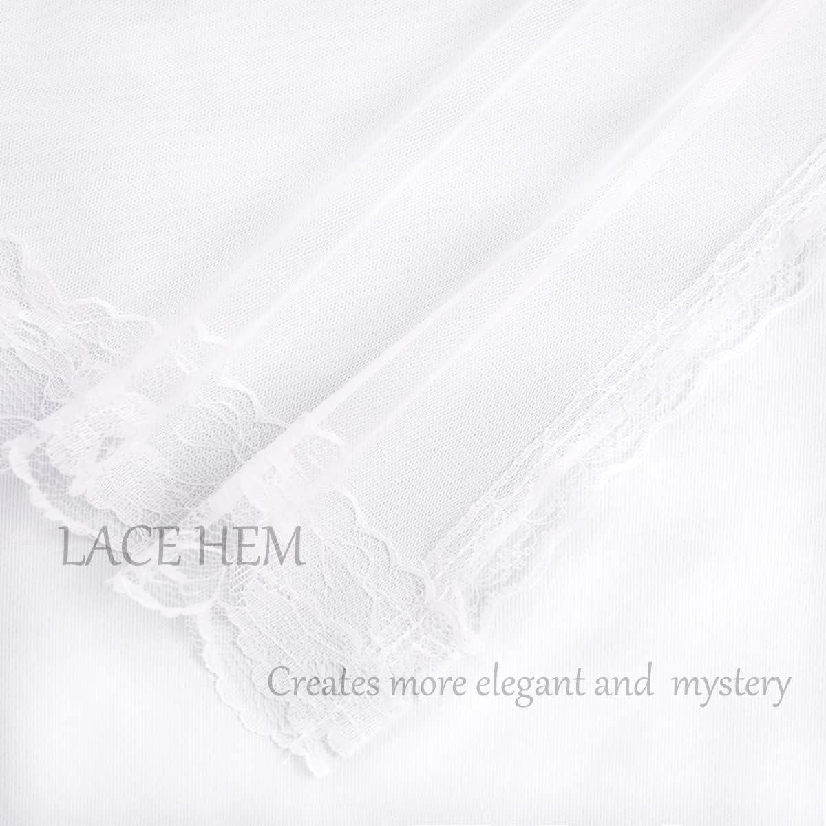 Cortinas Sheer Blancas SOFJAGETQ 52x54 cm 2 Paneles