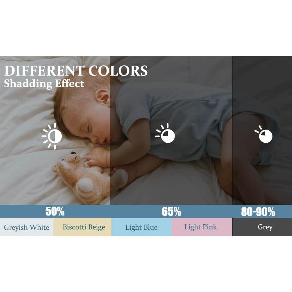 Cortinas Sheer Blancas SOFJAGETQ 52x54 cm 2 Paneles