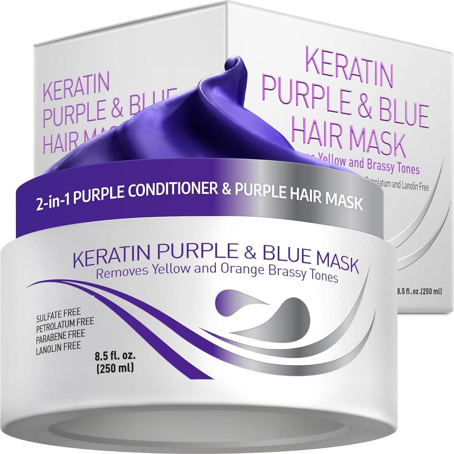 Mascarilla de Keratina Morada VITAMINS 250g Acondicionador