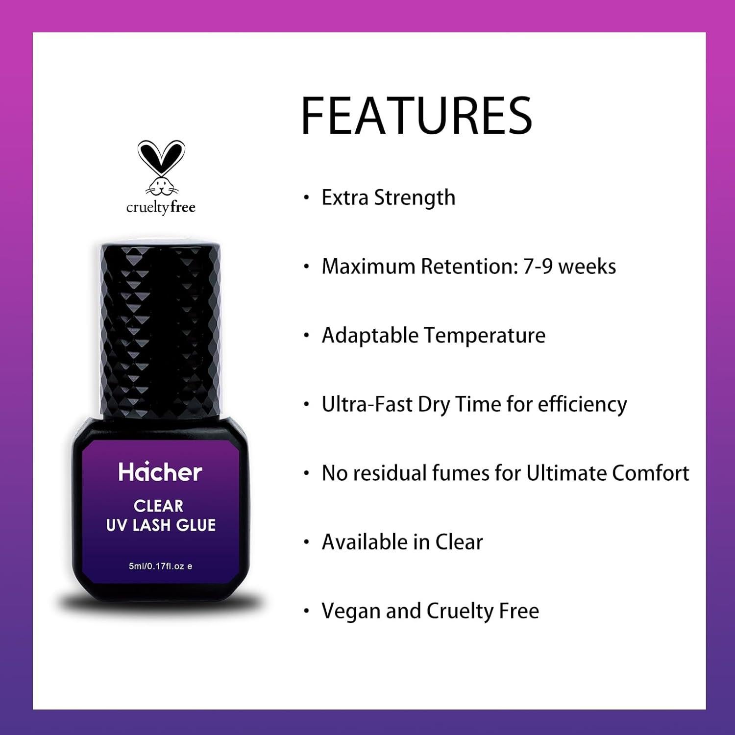 Pegamento UV para Pestañas HAICHER 5ml Secado Rápido