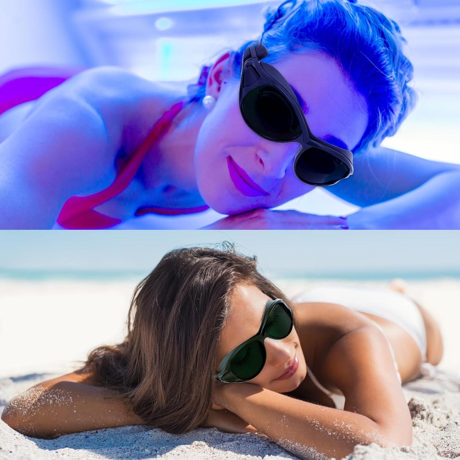 Gafas de Terapia de Luz LED MCWlaser para Depilación y Bronceado