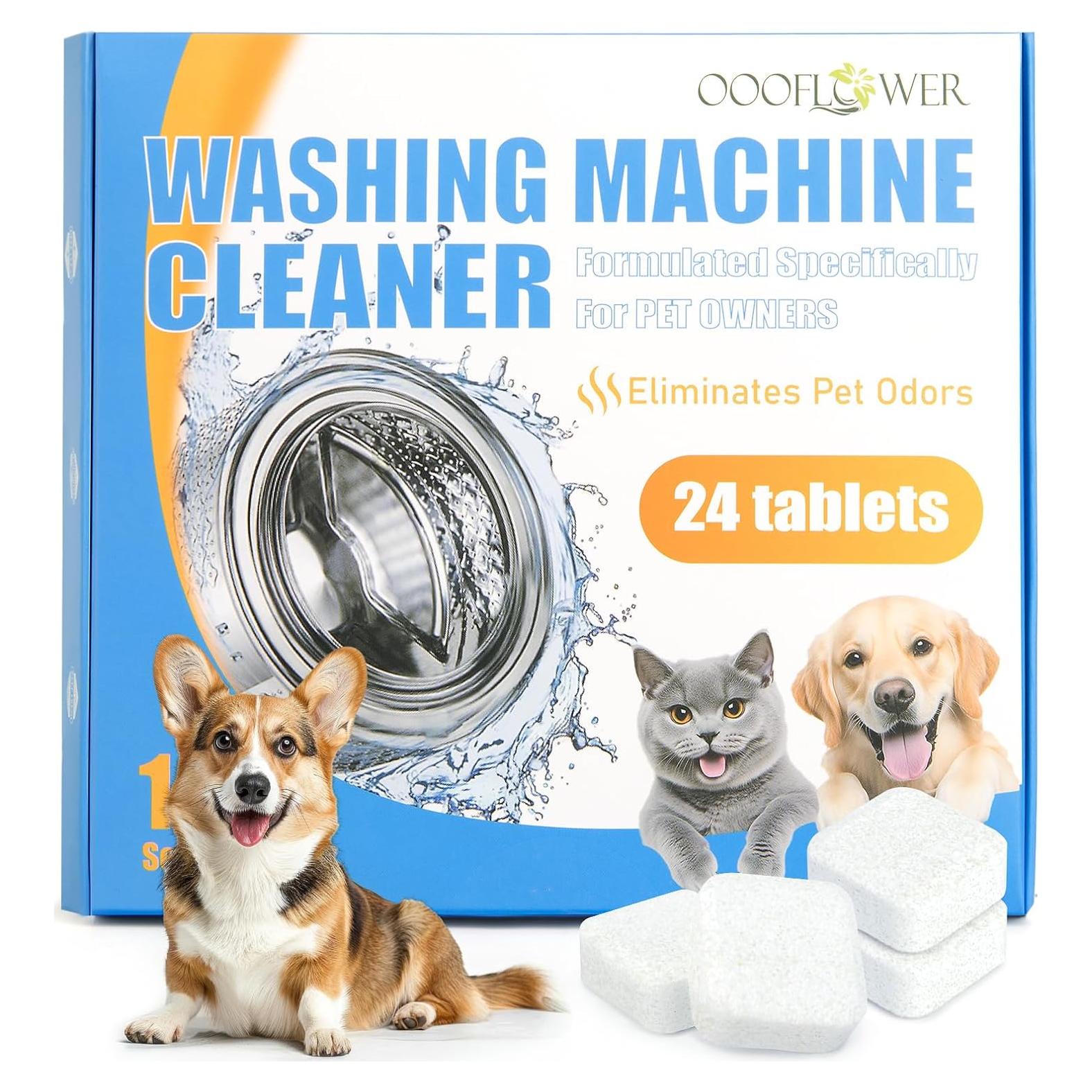 Tabletas Limpiadoras de Lavadora OOOFLOWER 24PC para Mascotas