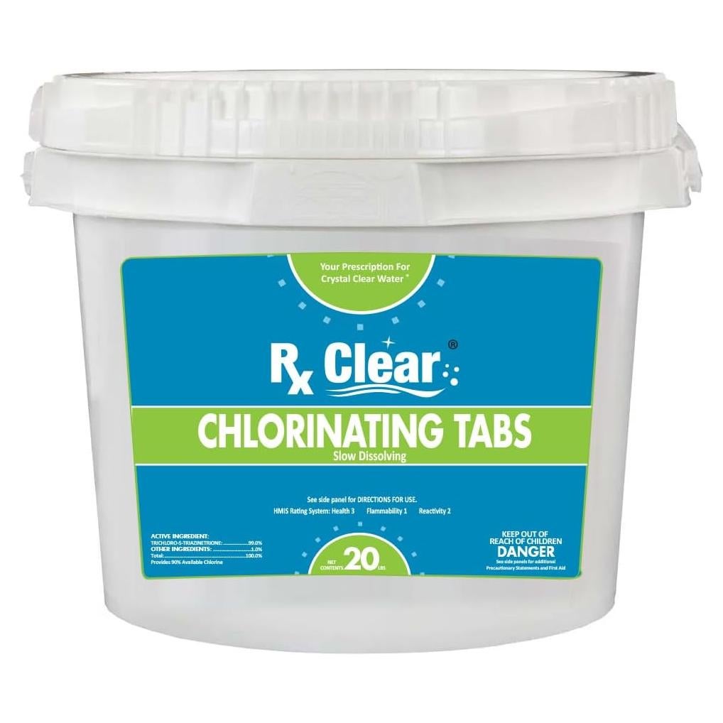 Tabletas de Cloro Rx Clear 9,07 kg para Piscinas | Larga Duración