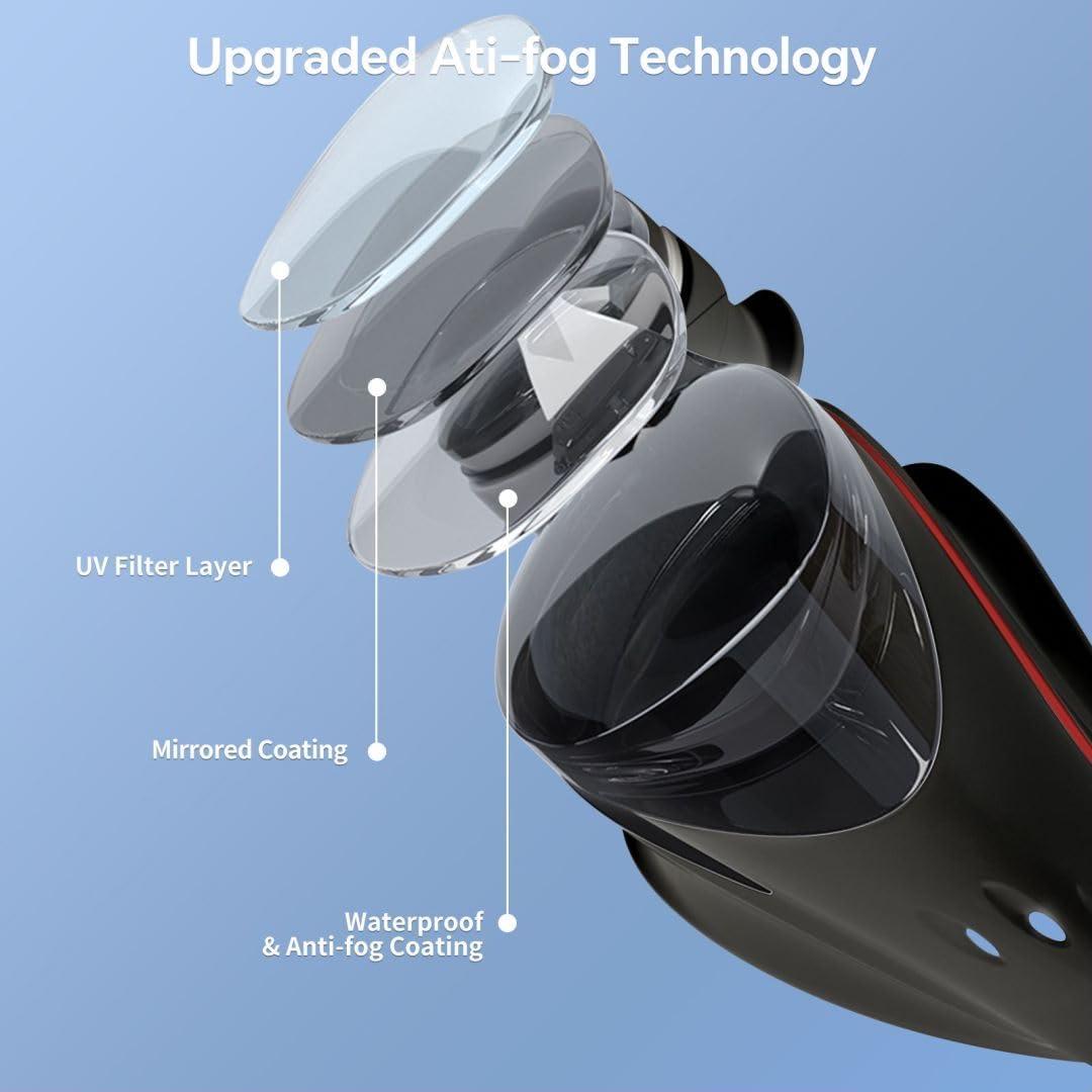 Nearsighted Swimming Goggles Polarized Anti-Fog No Leaking Shortsighted Swim Goggles for Women Men Kids Adults