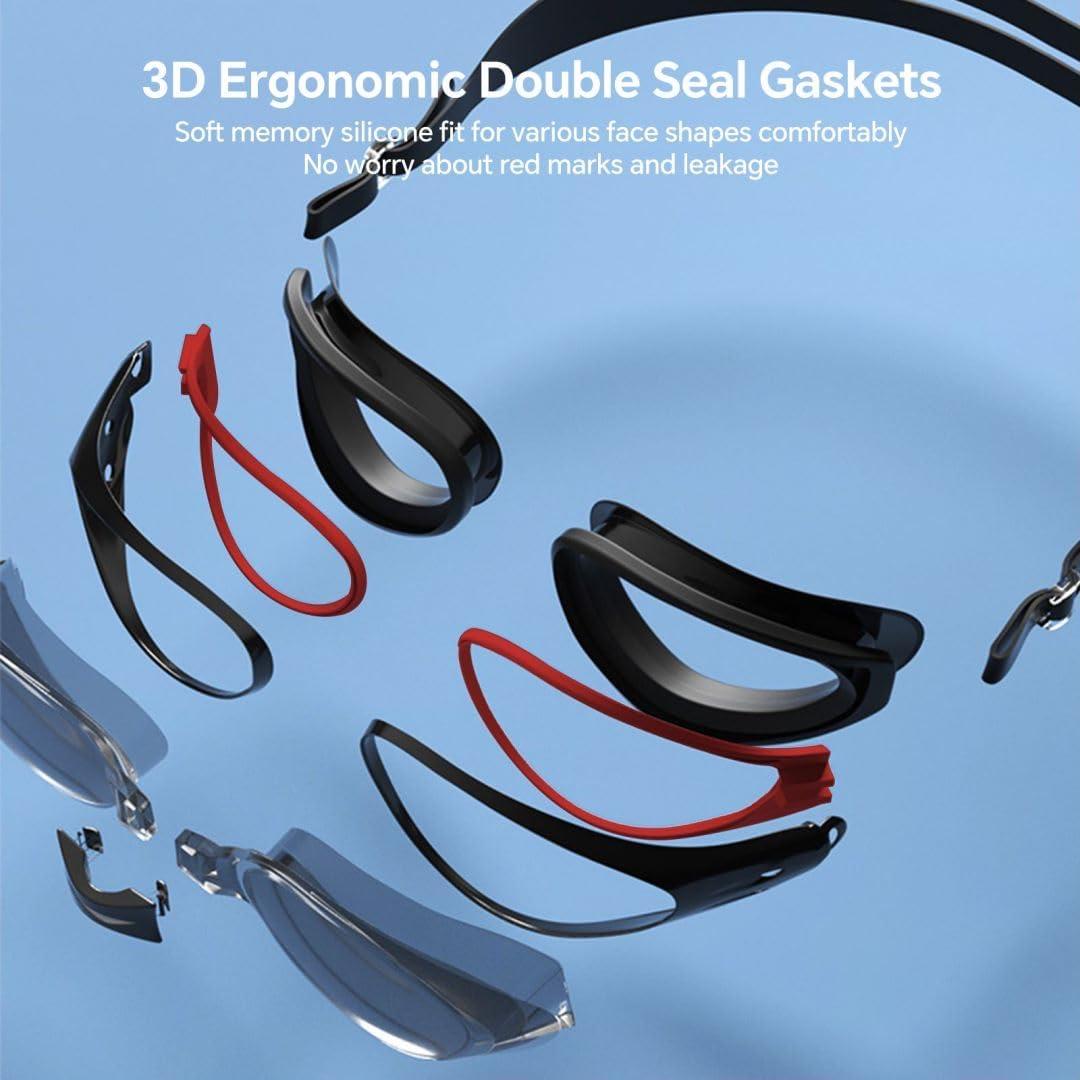 Nearsighted Swimming Goggles Polarized Anti-Fog No Leaking Shortsighted Swim Goggles for Women Men Kids Adults