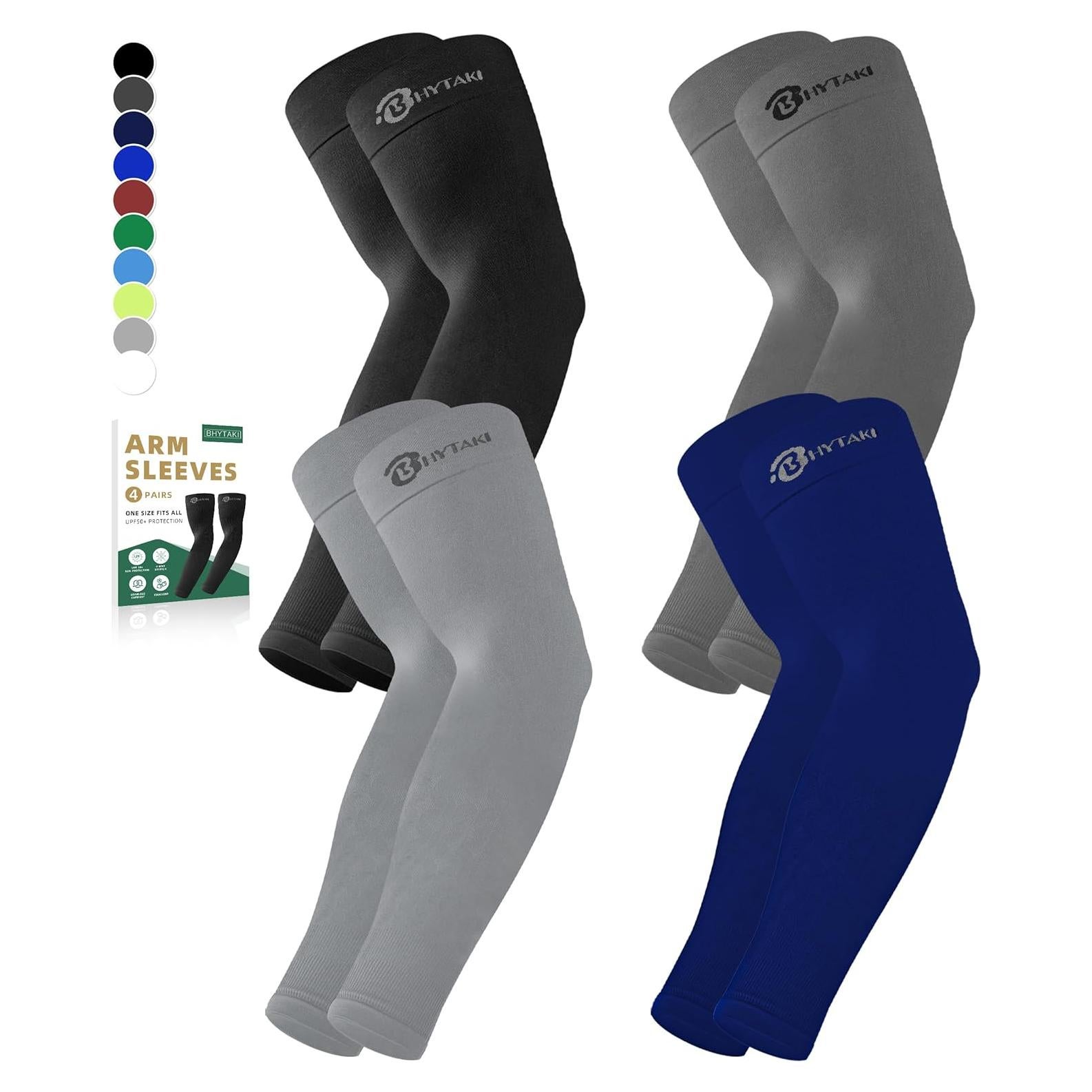 Mangas de Compresión BHYTAKI UPF50 para Hombres y Mujeres