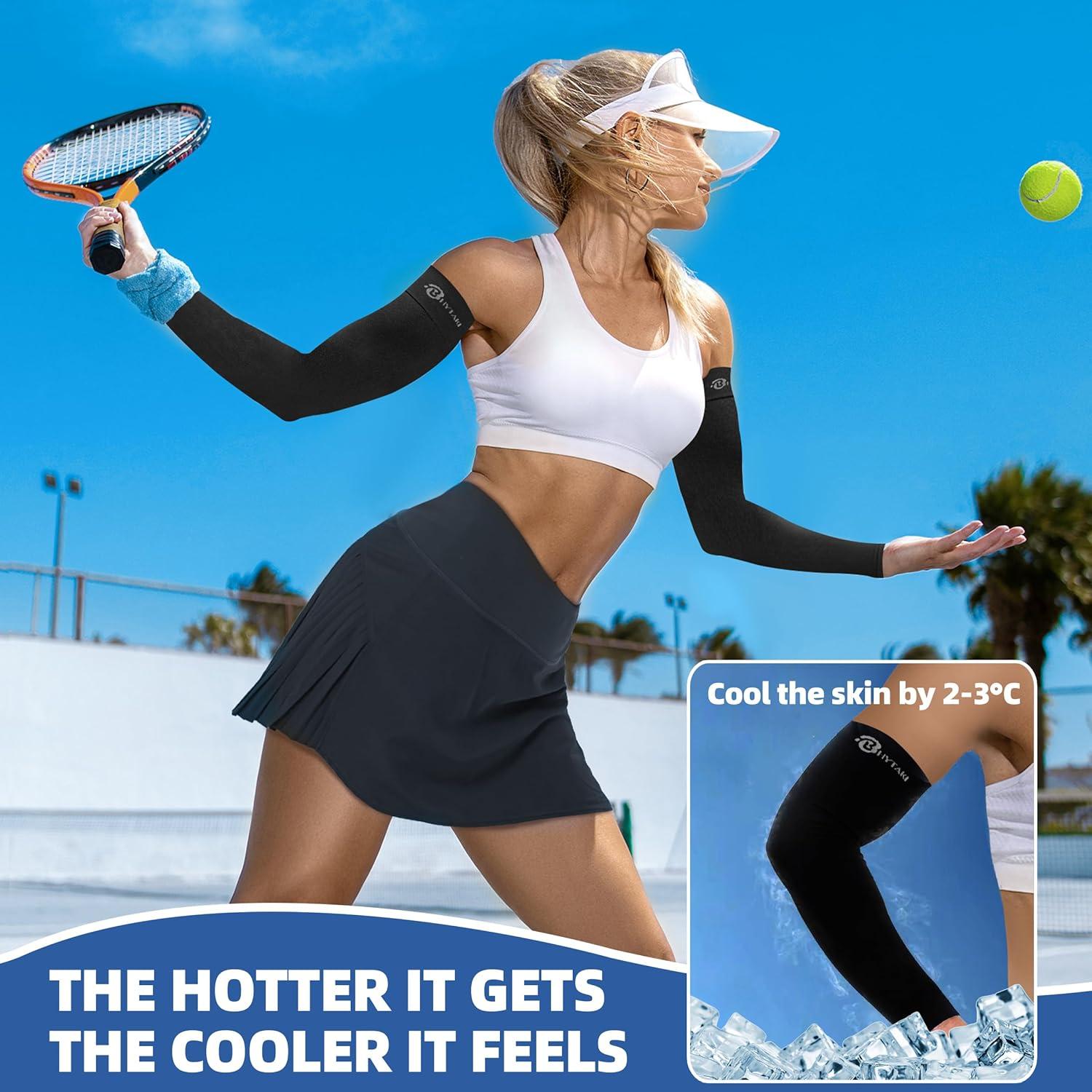 Mangas de Compresión BHYTAKI UPF50 para Hombres y Mujeres