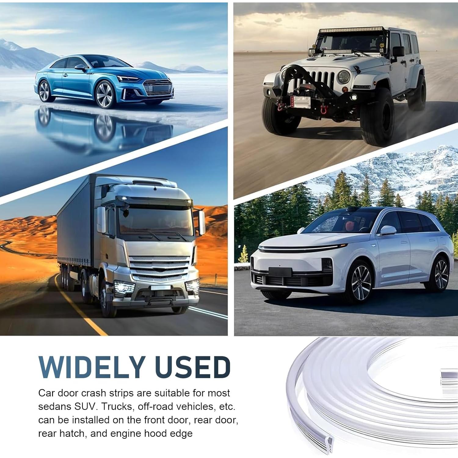 Tiras Protectores de Bordes de Puertas de Coche YORPYEP 5m PVC