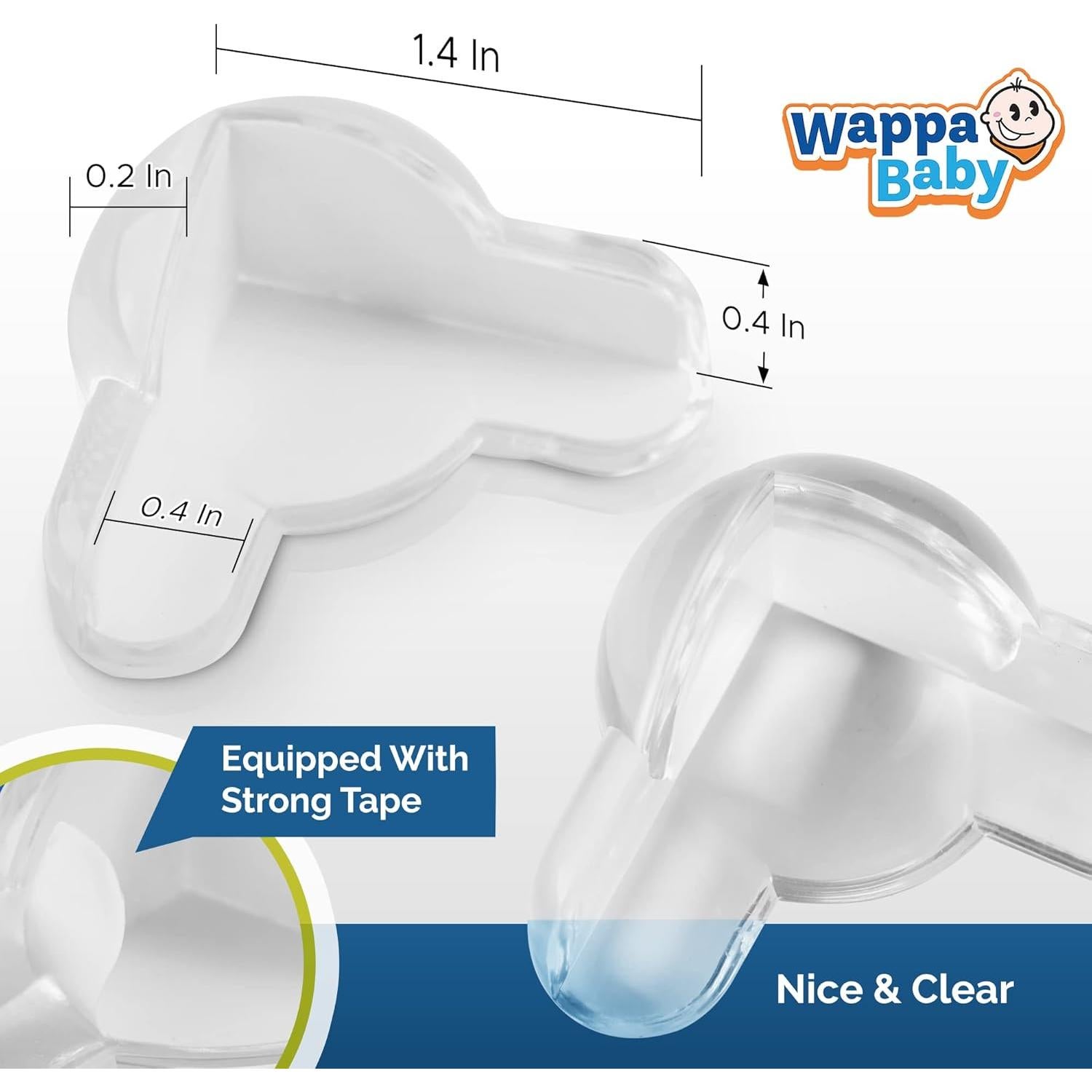 Protectores de Esquinas para Bebés Wappa Baby - 16 Piezas Transparentes