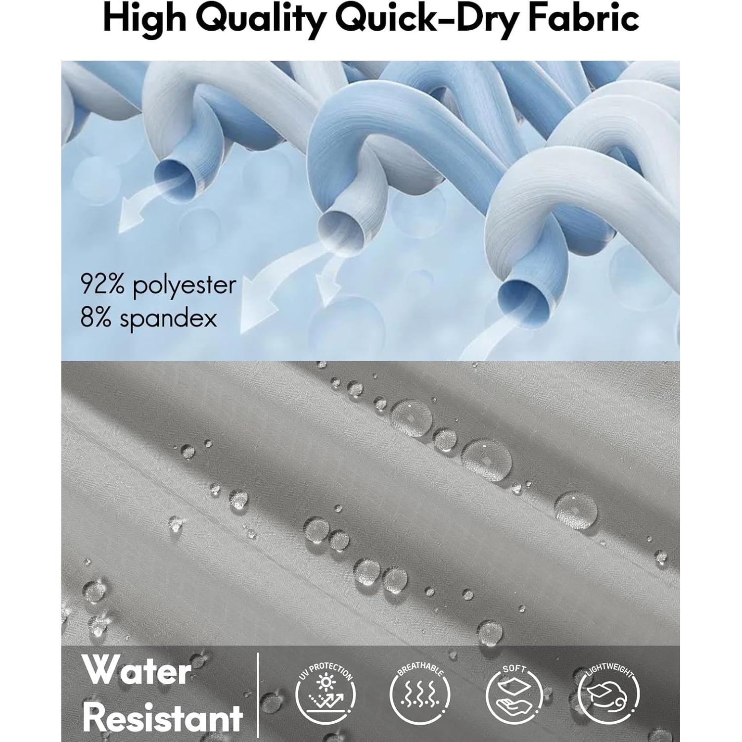 Haimont Men's UPF50+ Sun Protection Fishing Shirts Hiking Travel Shirts Button Down Long Sleeve Shirts with Pockets