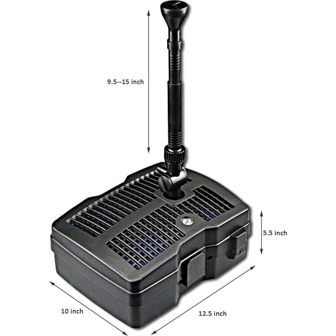 Bomba Sumergible COODIA 2500 L/H con Luz LED y Filtro