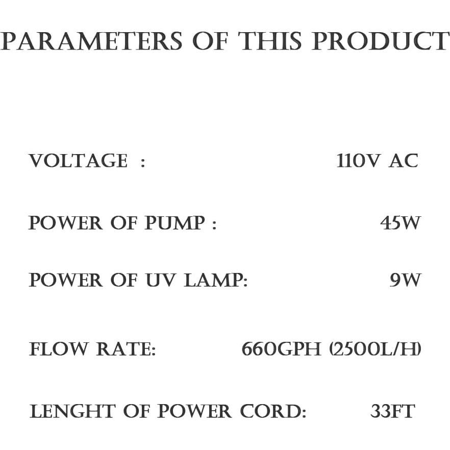 Bomba Sumergible COODIA 2500 L/H con Luz LED y Filtro