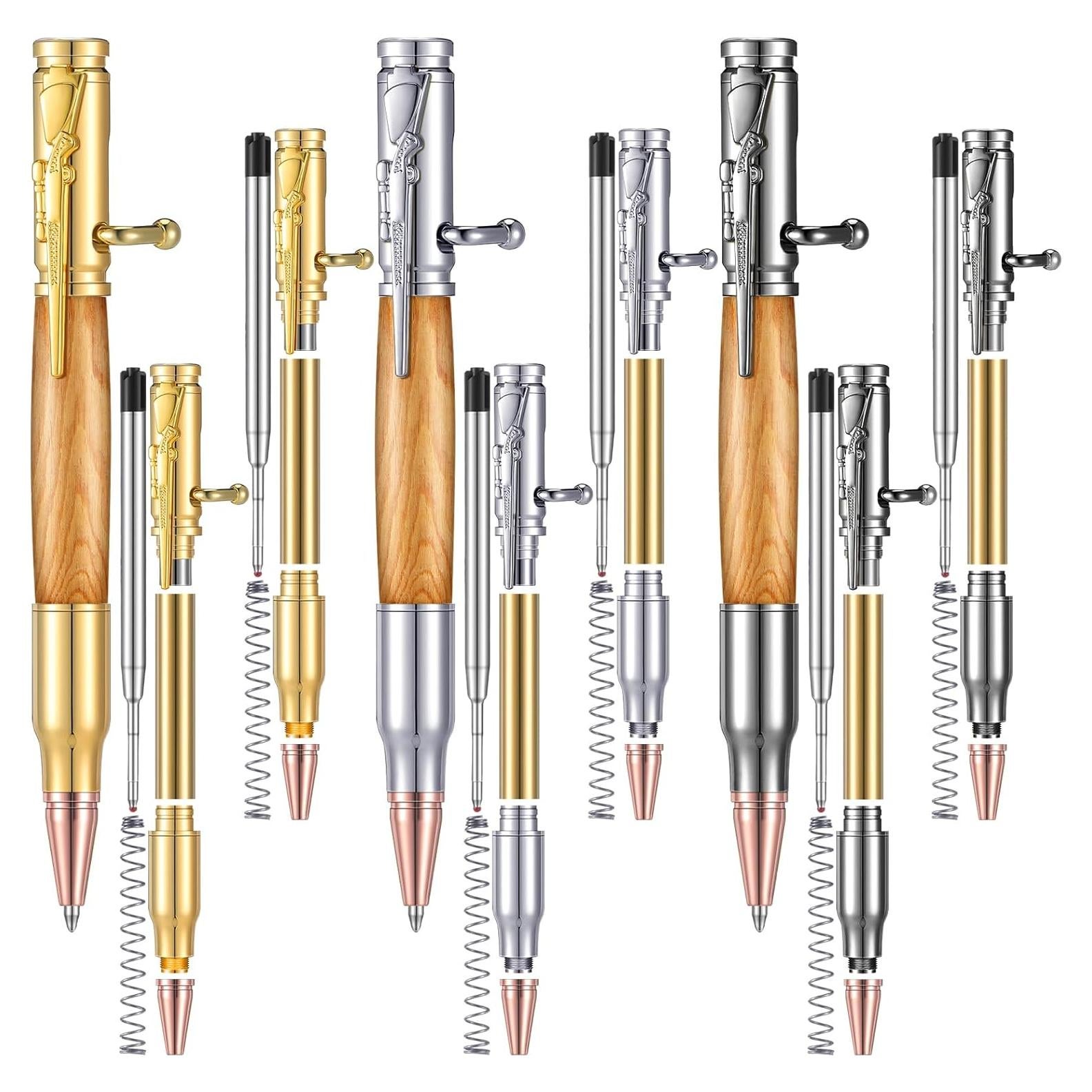 Kits de bolígrafo de acción Gisafai 6 piezas para torneado