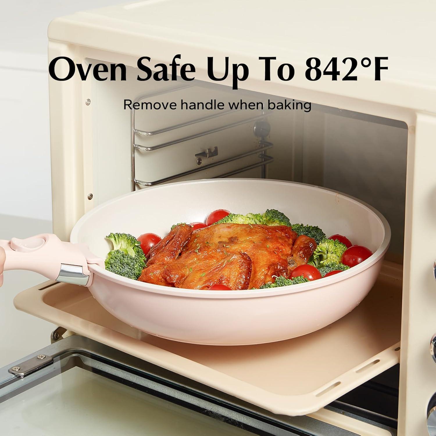 Set de Ollas y Sartenes Redchef 16 Piezas Cerámica Rosa