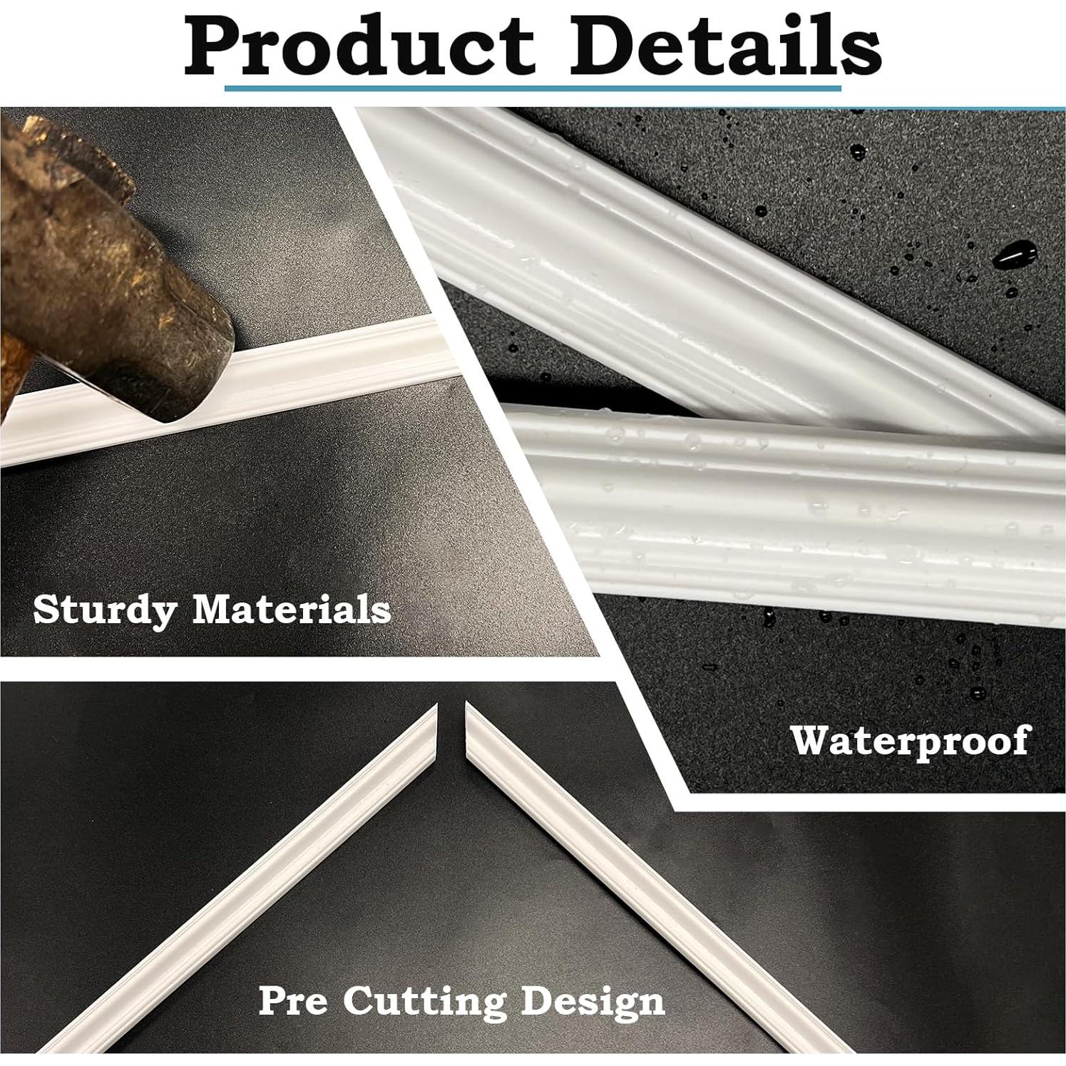 Kit de Molduras para Puertas KEOHOLI 10 Piezas Autoadhesivas