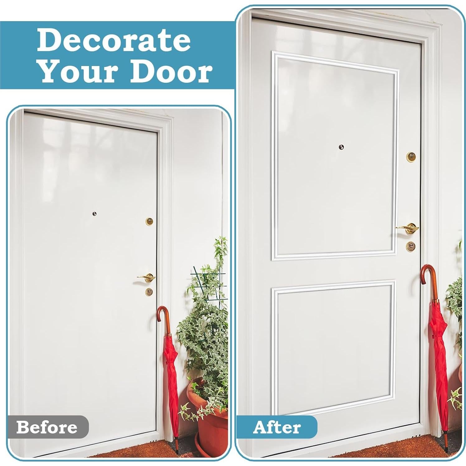 Kit de Molduras para Puertas KEOHOLI 10 Piezas Autoadhesivas