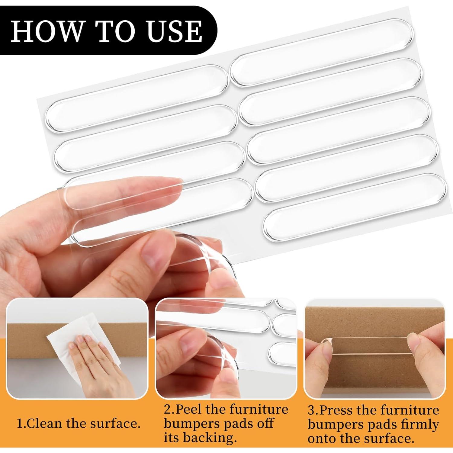 112 Almohadillas de Silicona Transparentes Autoadhesivas LCYLOOONG