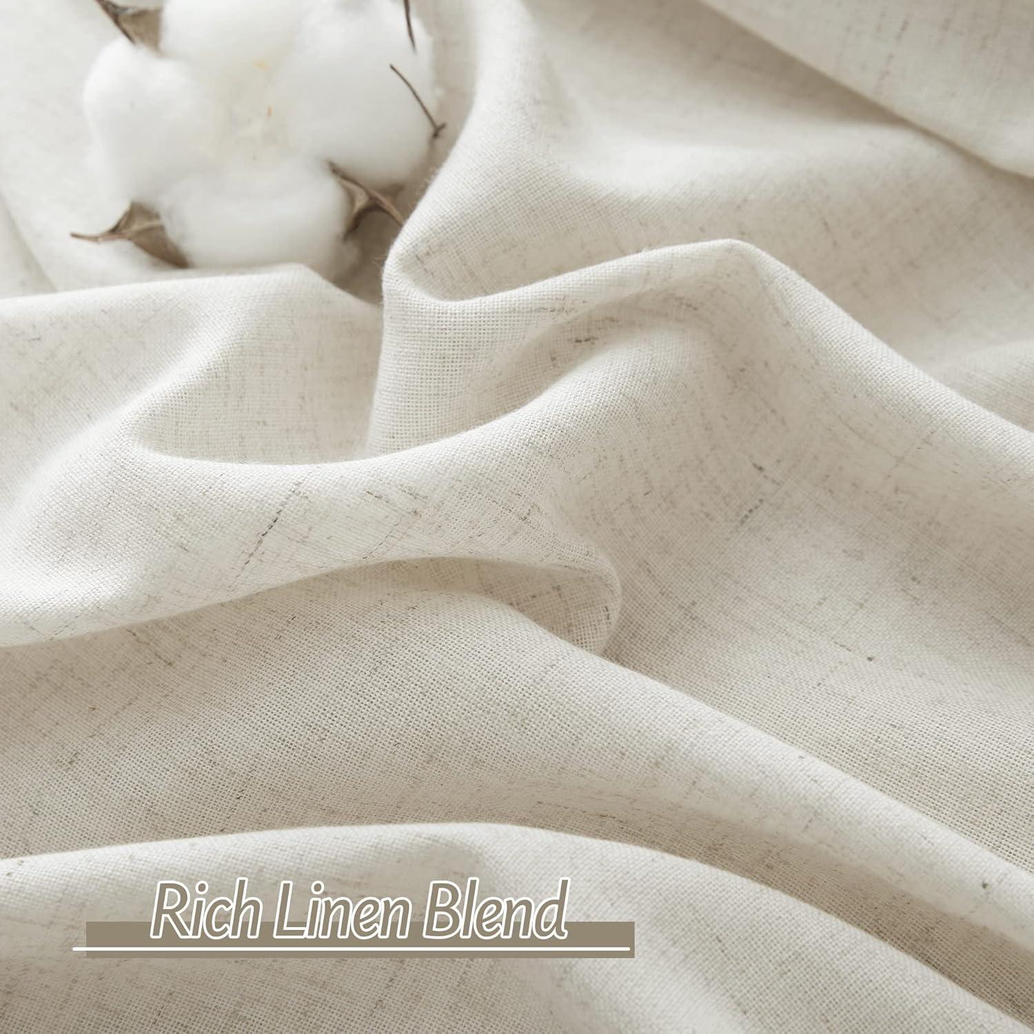 Cortinas Semi-Transparentes RYB HOME Lino Flax 132x304 cm