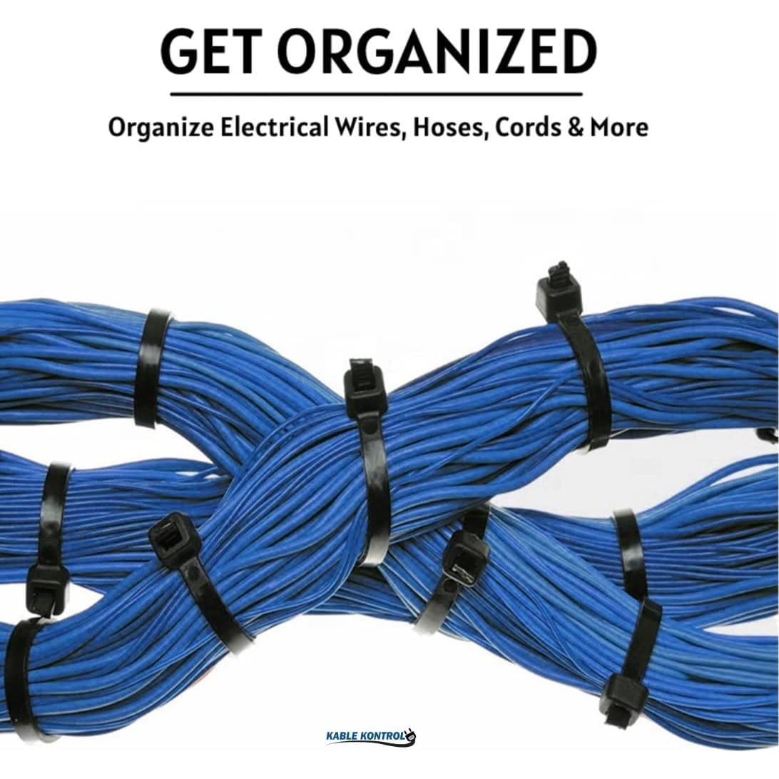 Bridas Kable Kontrol 1000 Pcs 20 cm Negro 8,16 kg Tensión