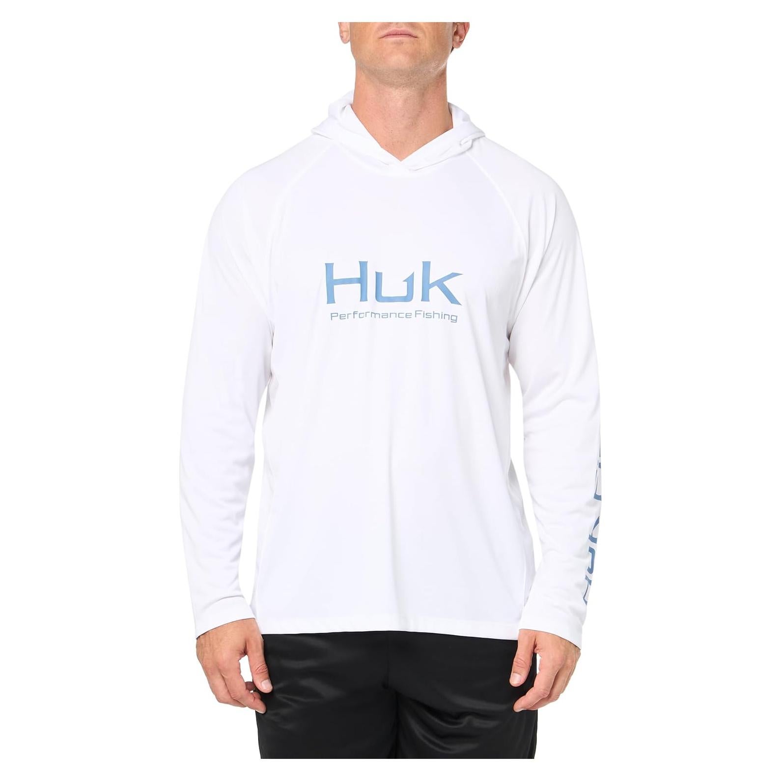 HUK Men's Pursuit Vented Long Sleeve Hoodie, Fishing Shirt with Hood