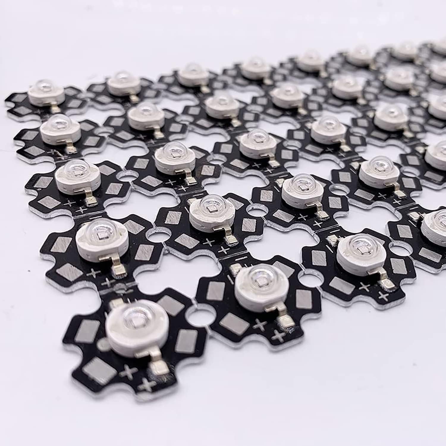 10 Lámparas LED UV 3W TOPXCDZ 365nm 20mm PCB Alta Potencia