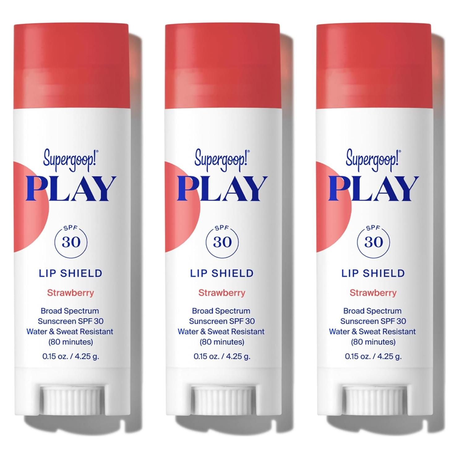 Bálsamo Labial Supergoop! PLAY SPF 30 Fresa - Paquete 3