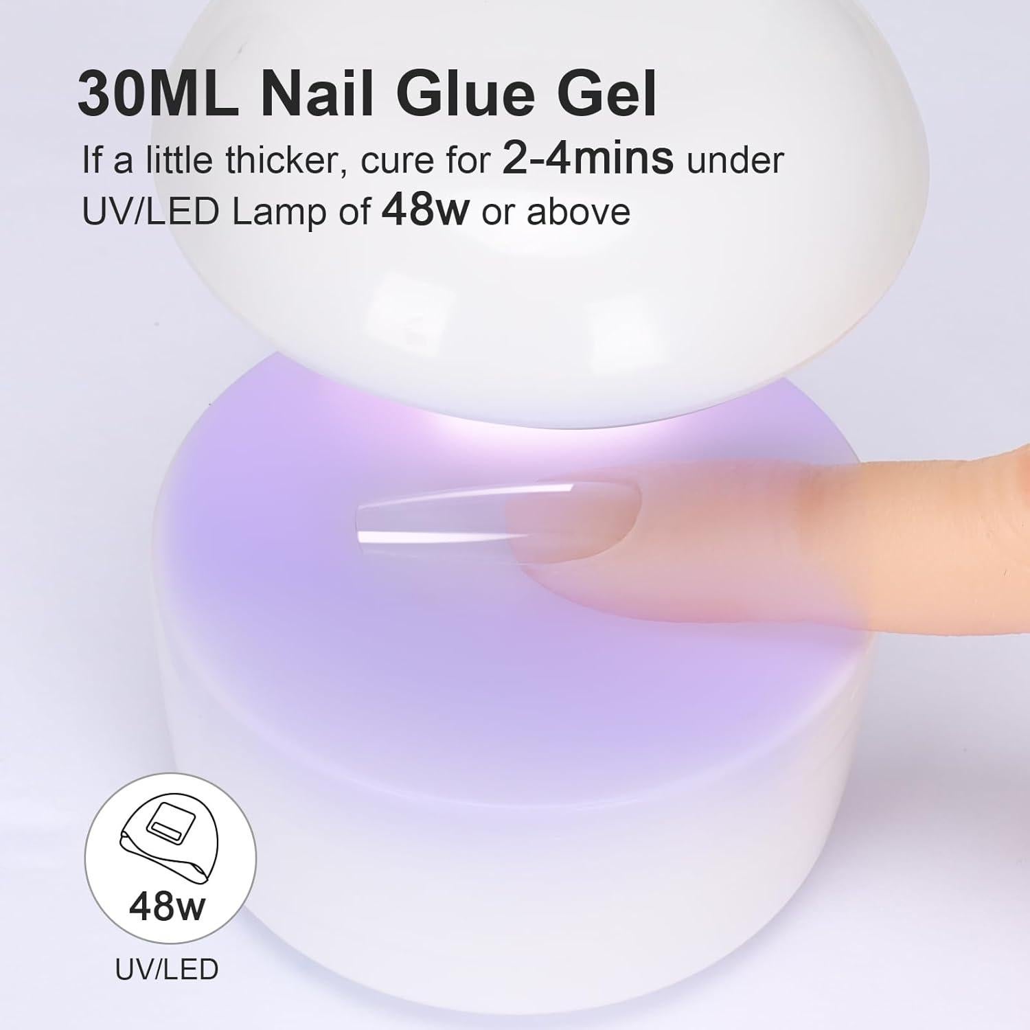 Gel de Pegamento para Uñas GazePlus 30ml Claro Duradero