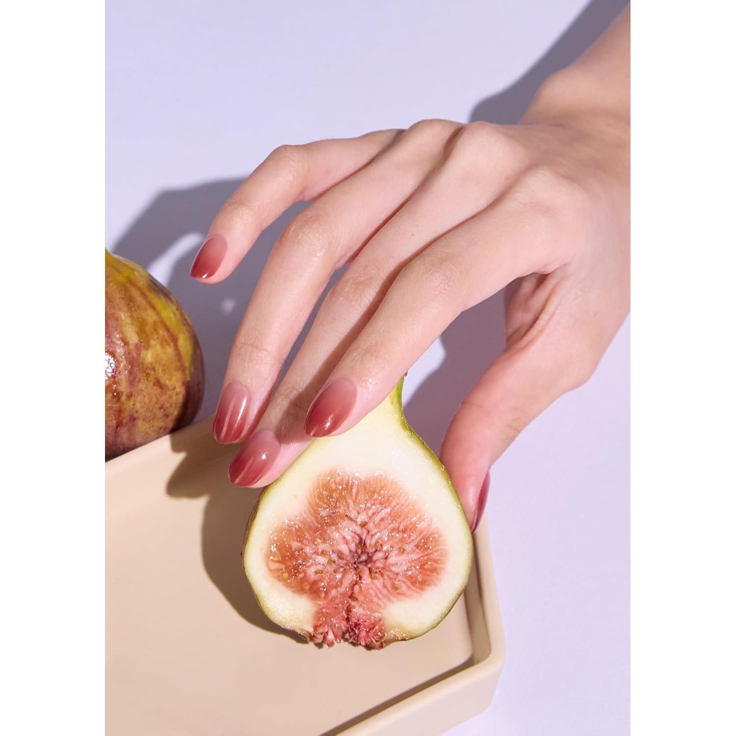 Tiras de Uñas de Gel Semi Curadas ohora - Rosa Ombre, 30 Piezas