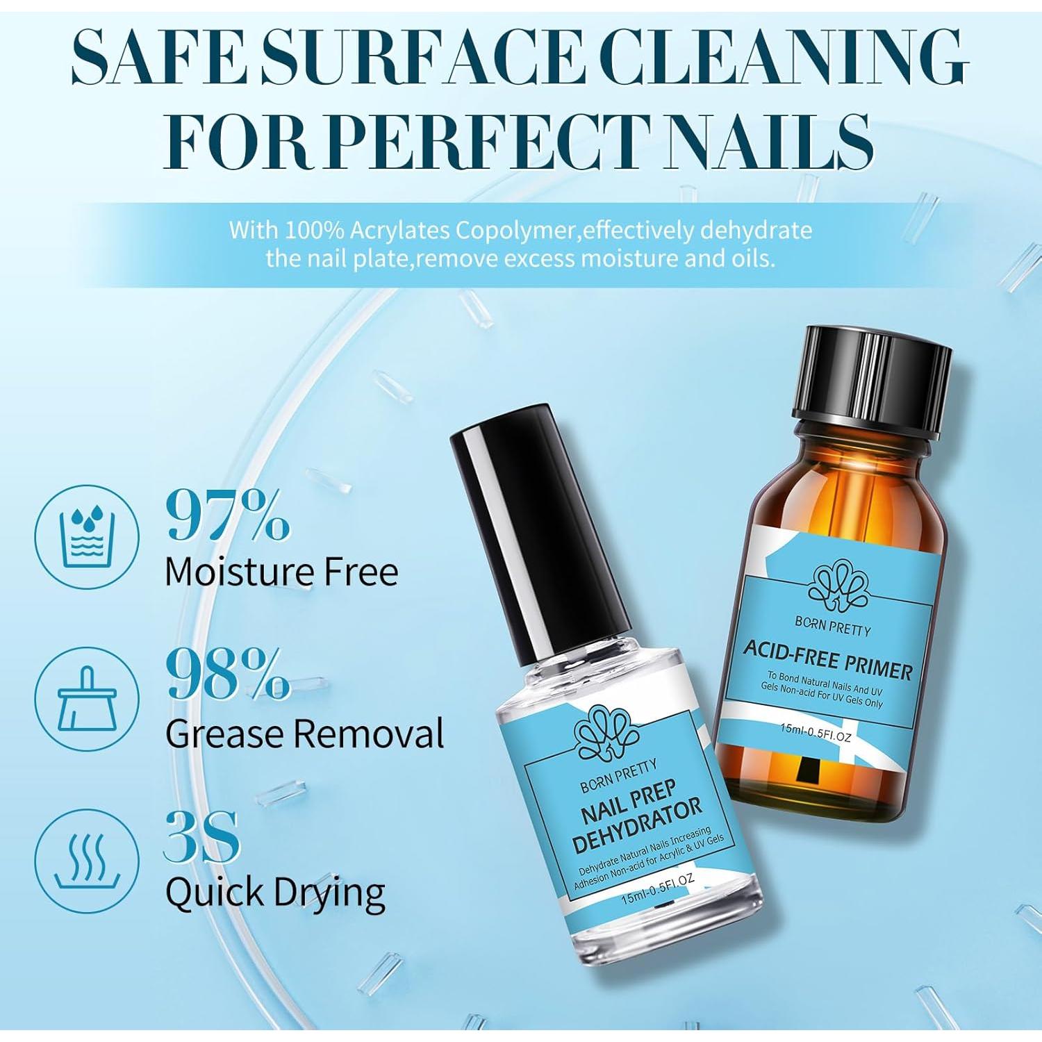 Deshidratador y Primer Sin Ácido BORN PRETTY 15ml