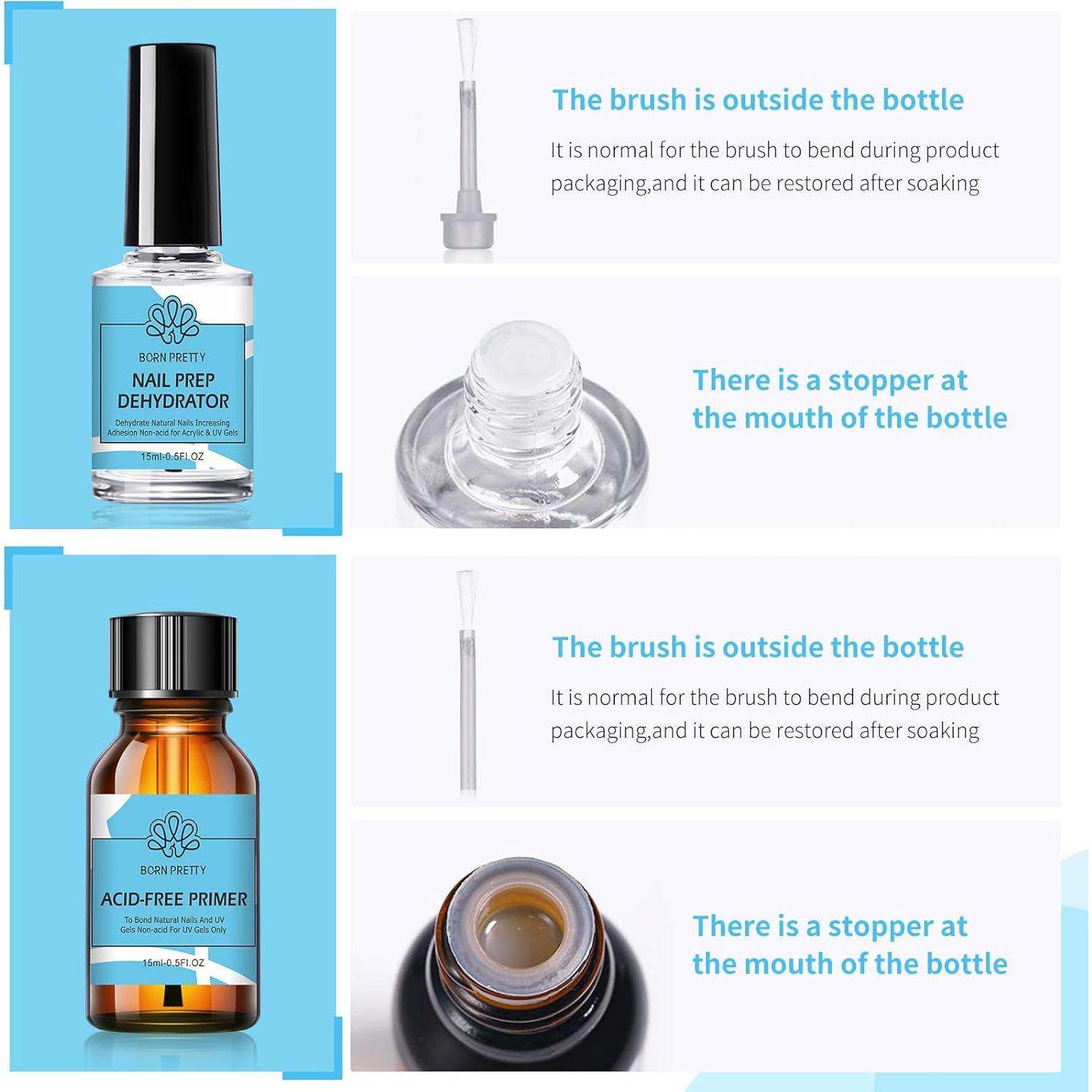 Deshidratador y Primer Sin Ácido BORN PRETTY 15ml