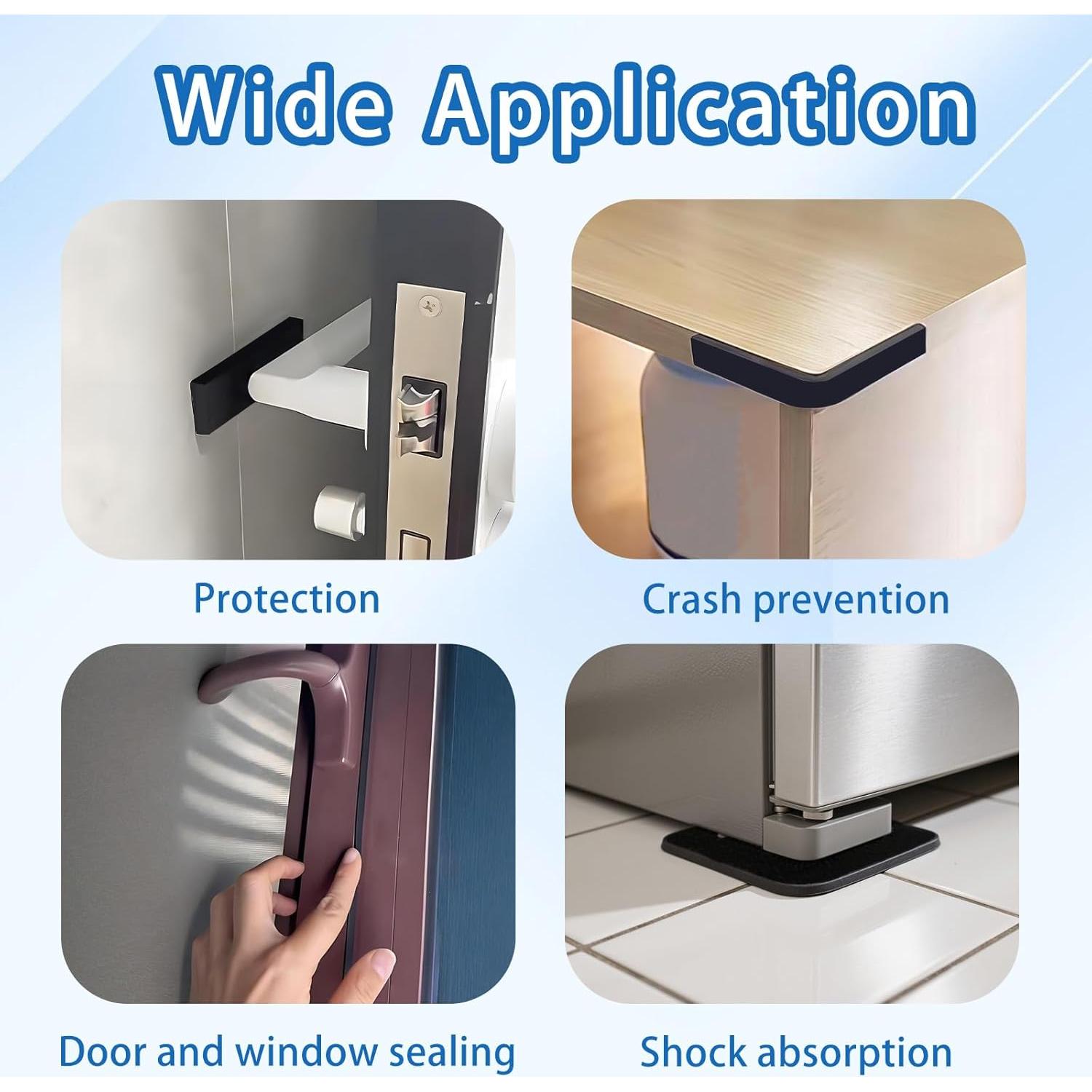 Tira de goma adhesiva negra 10.16 cm x 3.05 m ZSUCUN