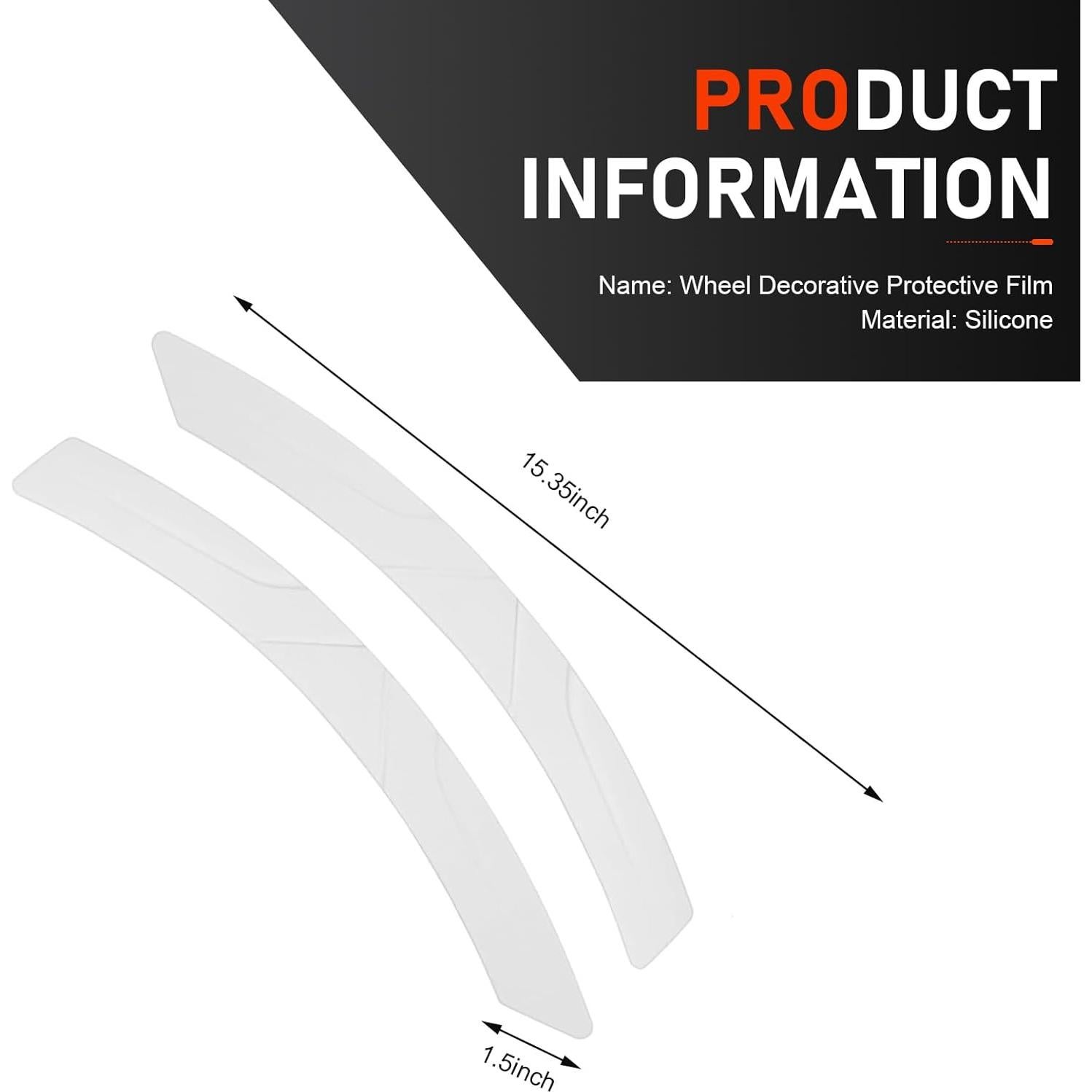 Tiras de Ceja de Neumático Qurbuns 2 PCS Silicona Blanca