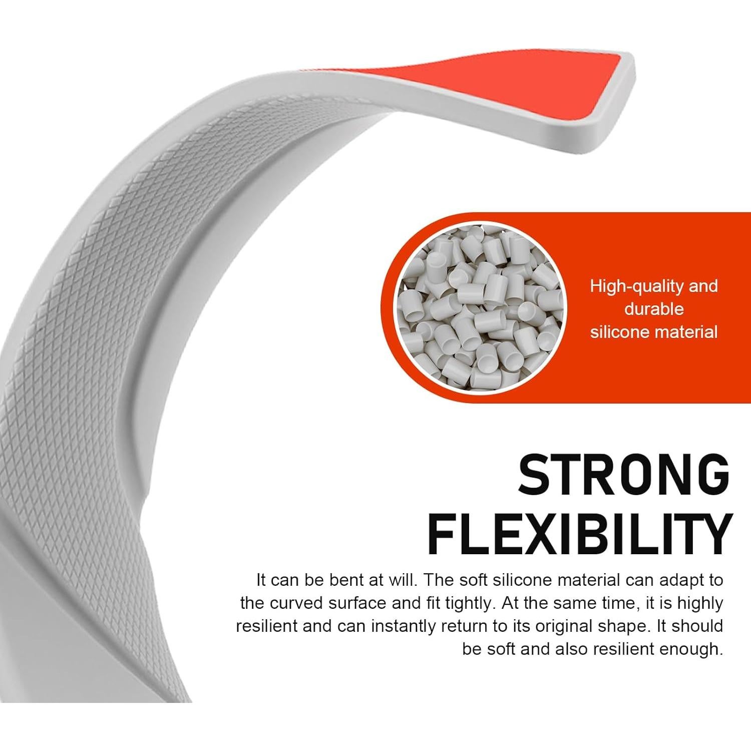 Tiras de Ceja de Neumático Qurbuns 2 PCS Silicona Blanca