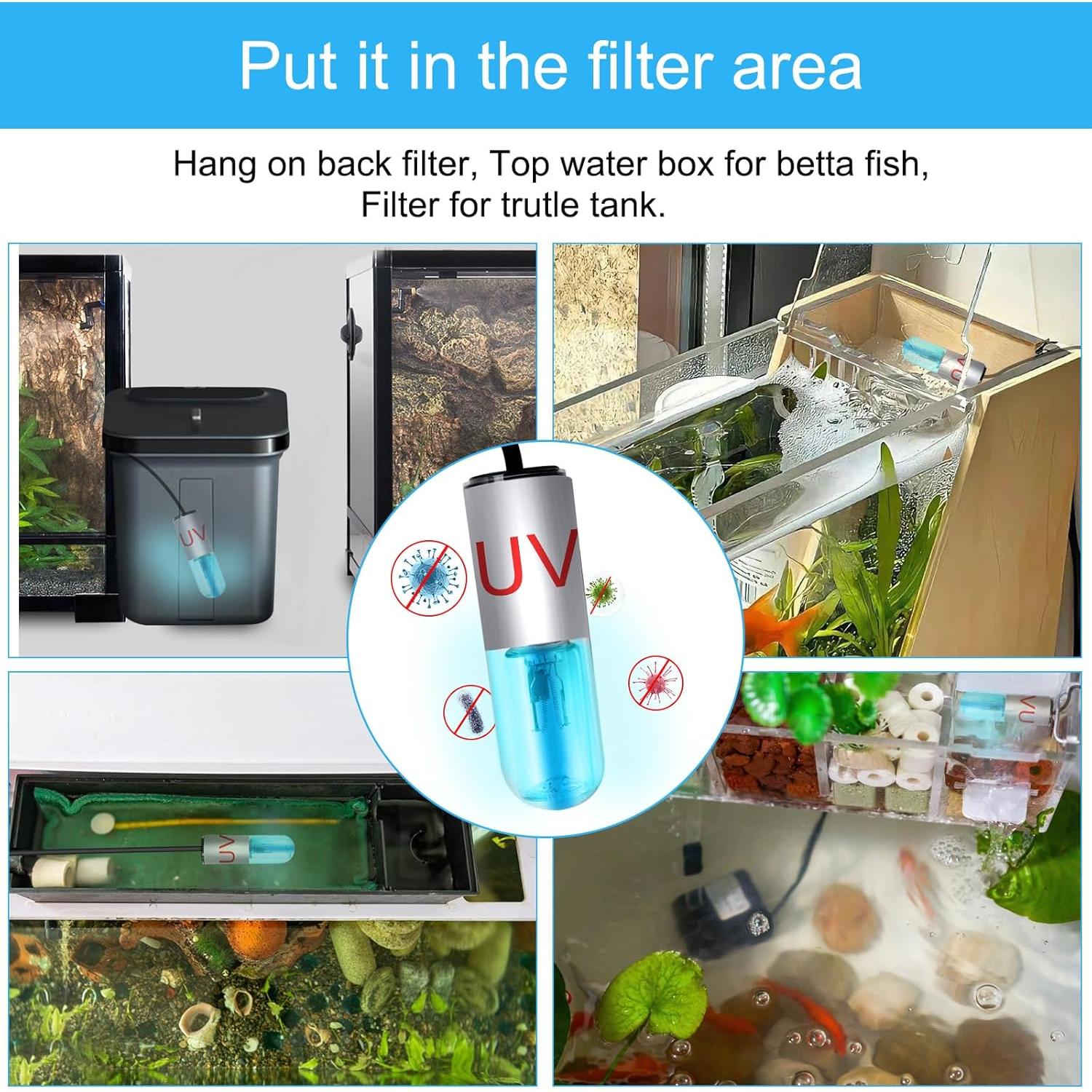 Luz Mini de Limpieza de Acuario TAISHAN 3W Verde Impermeable