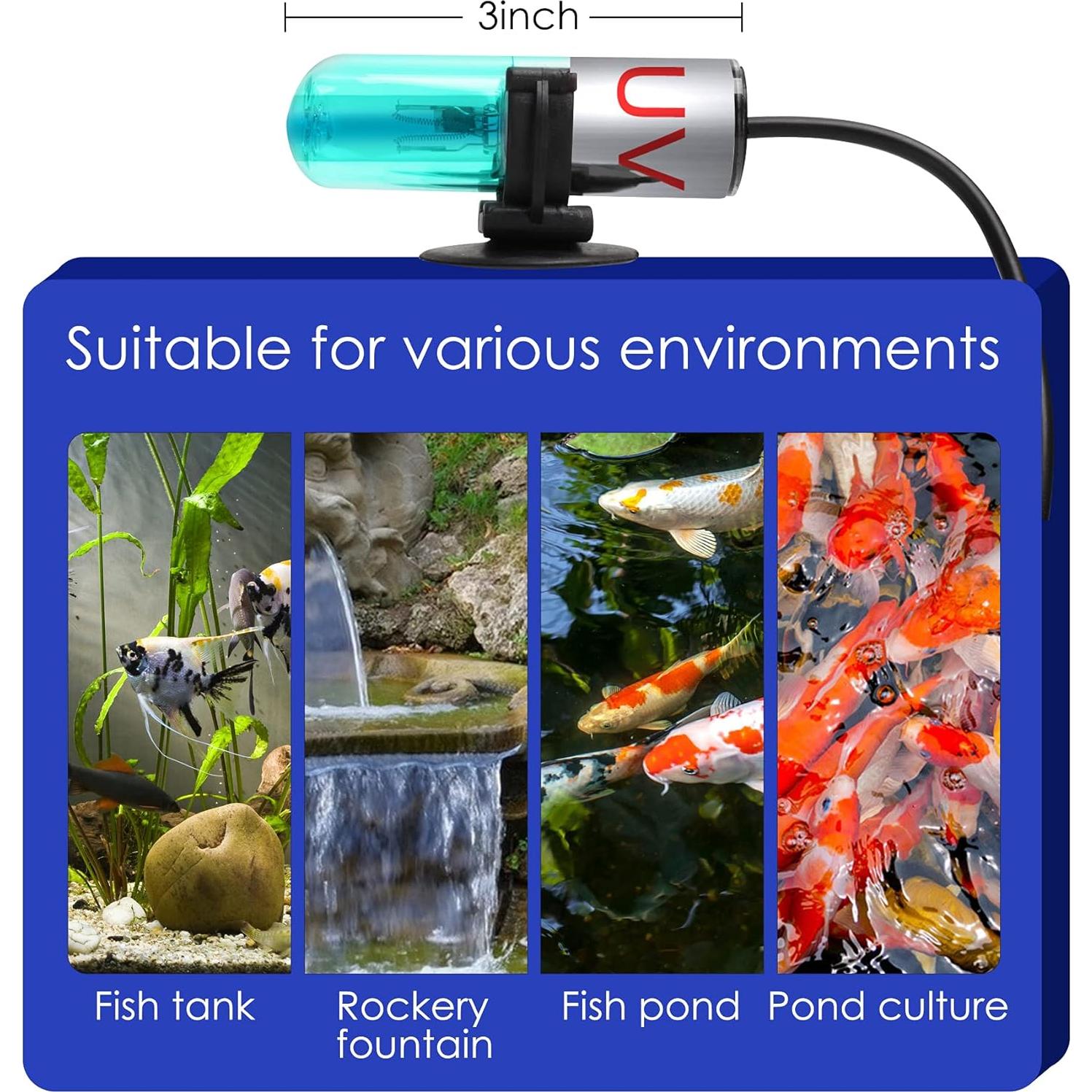 Luz Mini de Limpieza de Acuario TAISHAN 3W Verde Impermeable