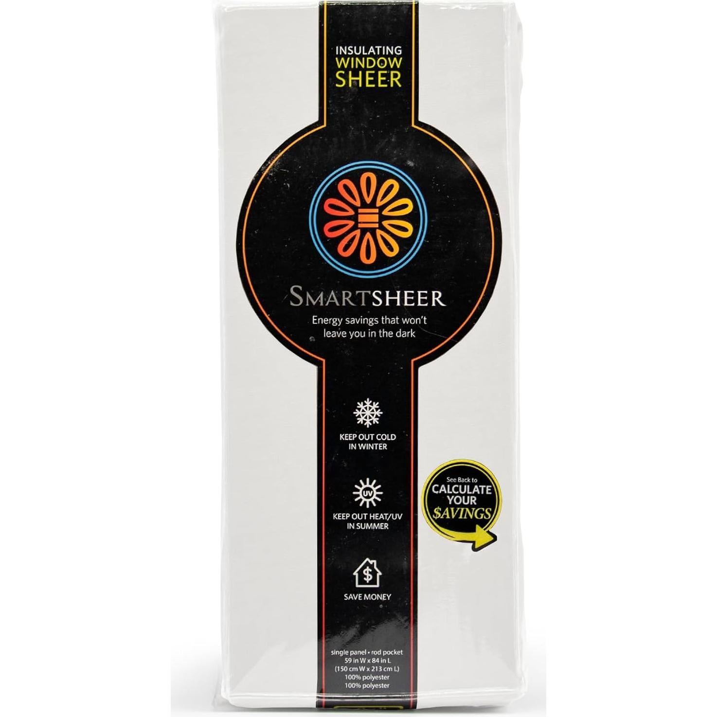 Cortinas Semitranslúcidas SmartSheer 63x59 cm Aislantes UV