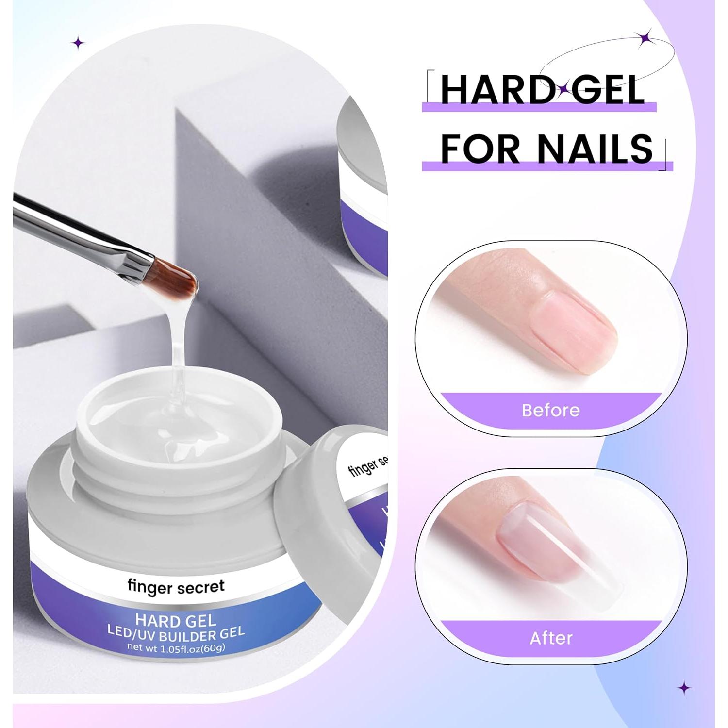 Gel Constructor Duro 60 g Finger Secret para Uñas
