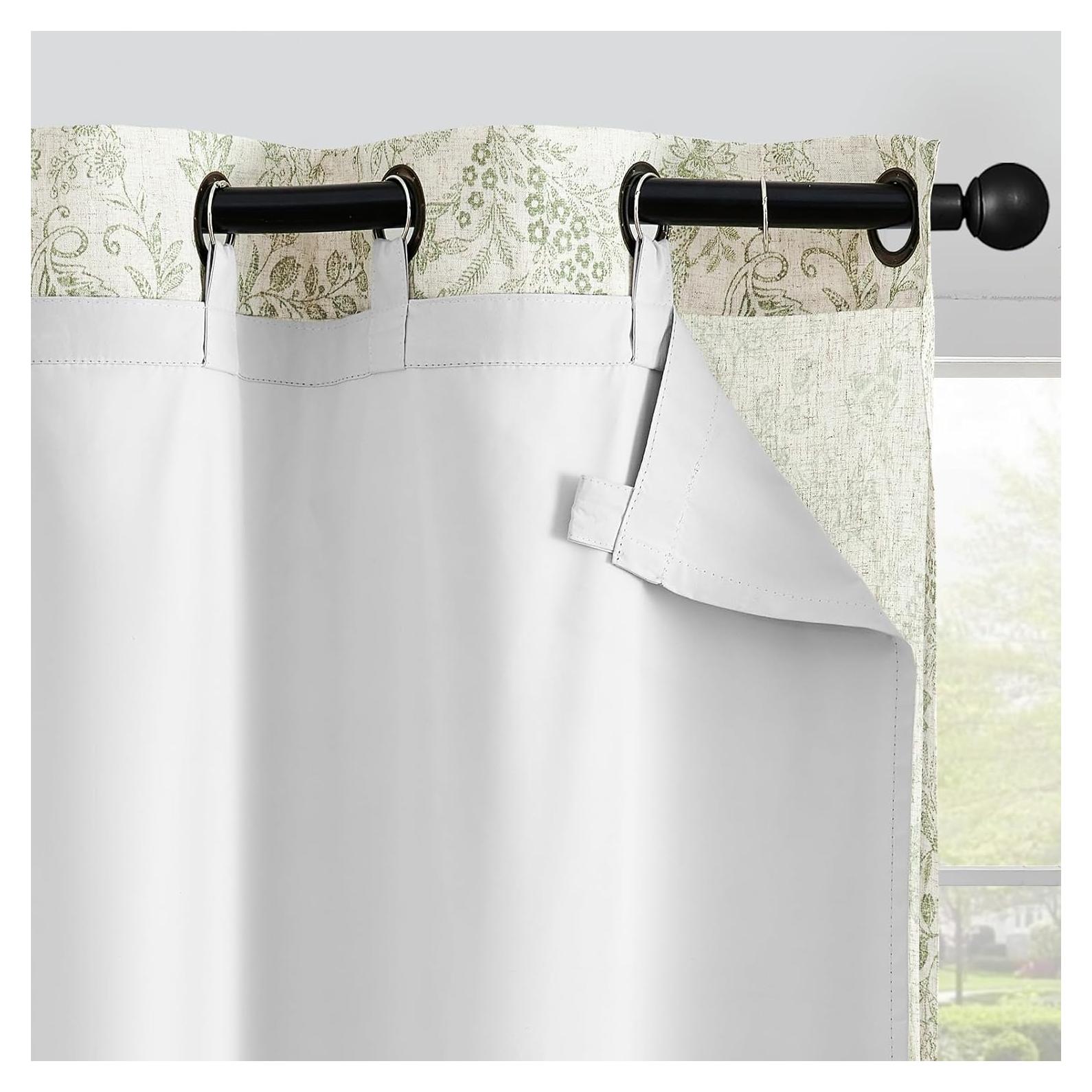 Forros de Cortinas Blackout JINCHAN 2 Paneles 238,76x127 cm