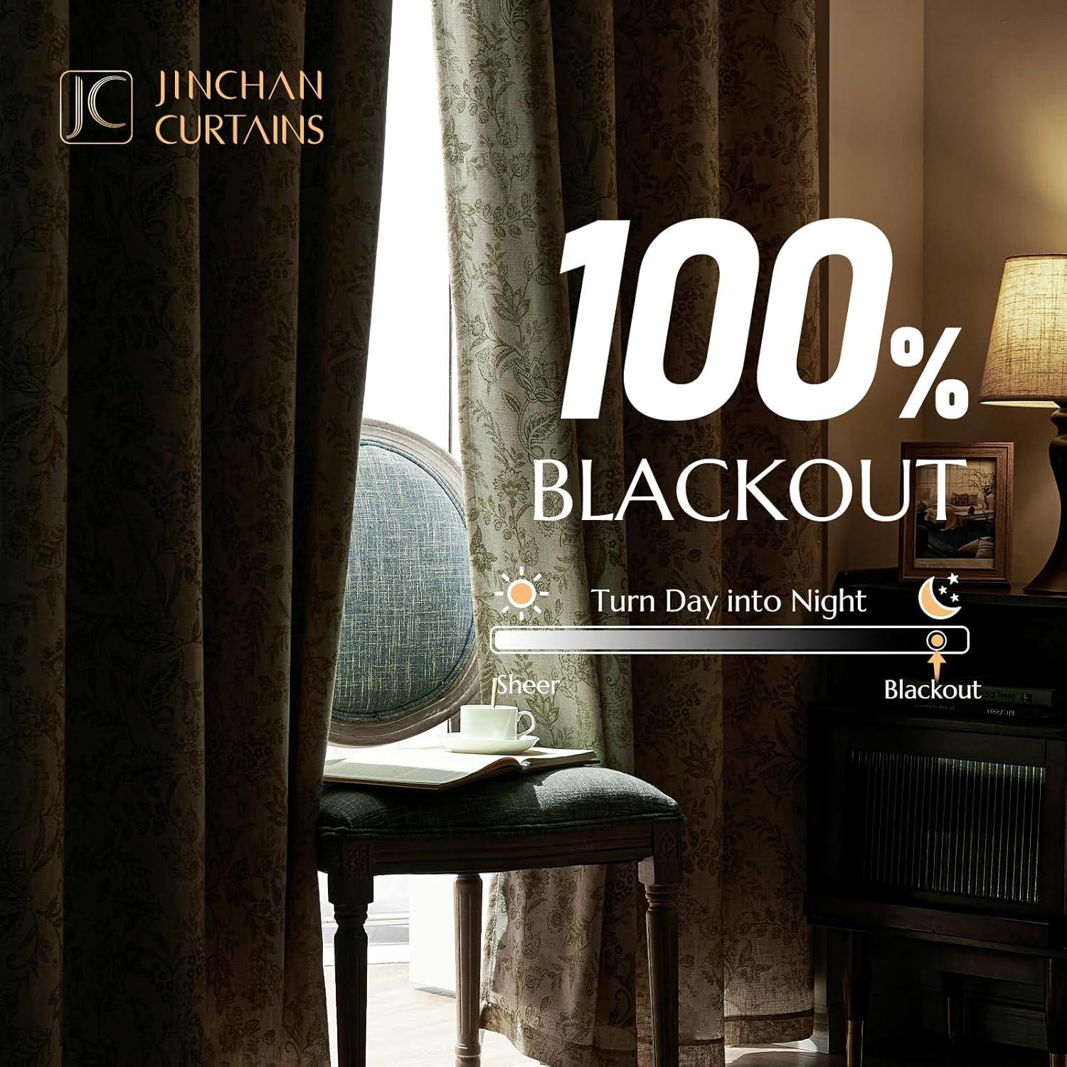 Forros de Cortinas Blackout JINCHAN 2 Paneles 238,76x127 cm