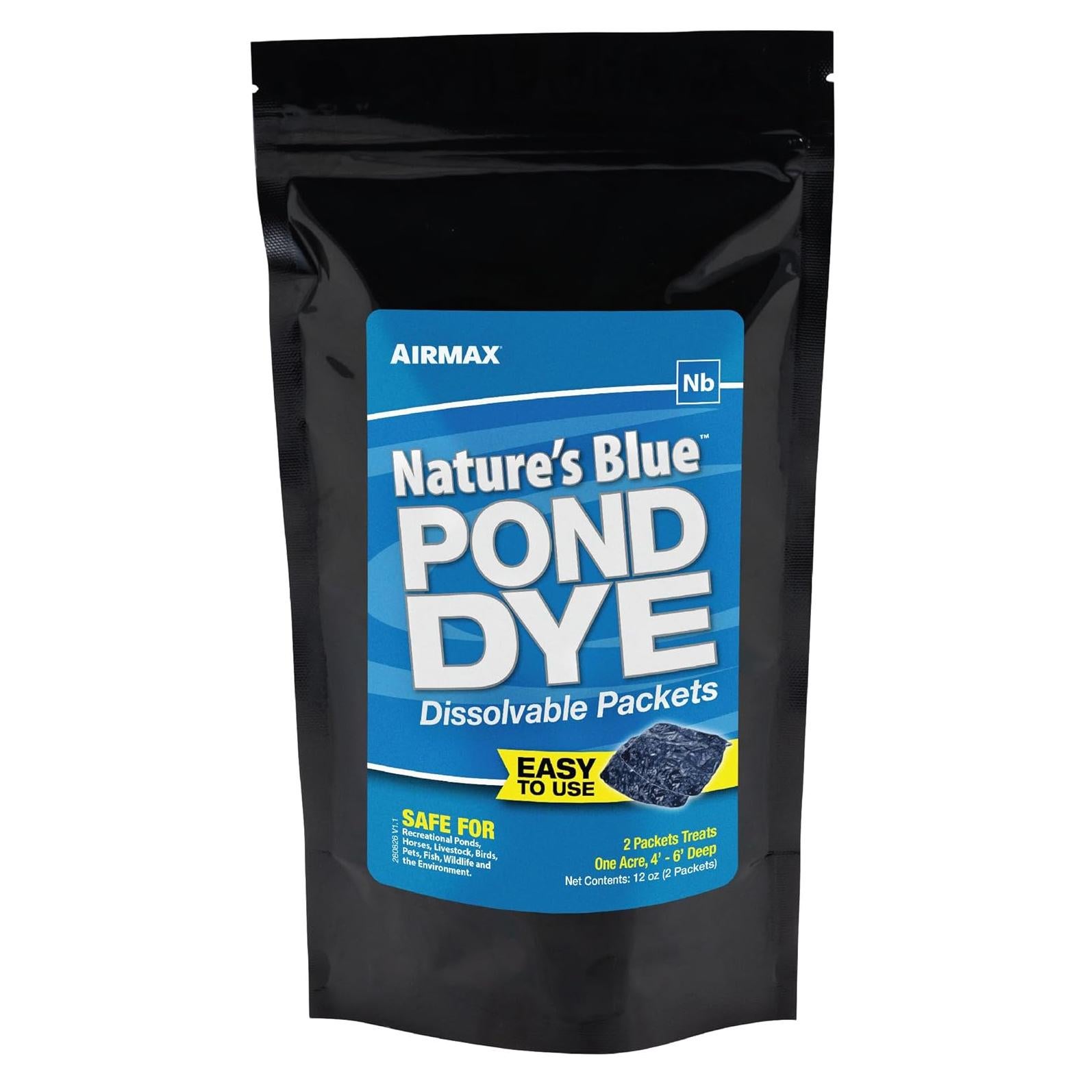 Colorante Azul Natural Airmax para Estanques - 2 Paquetes