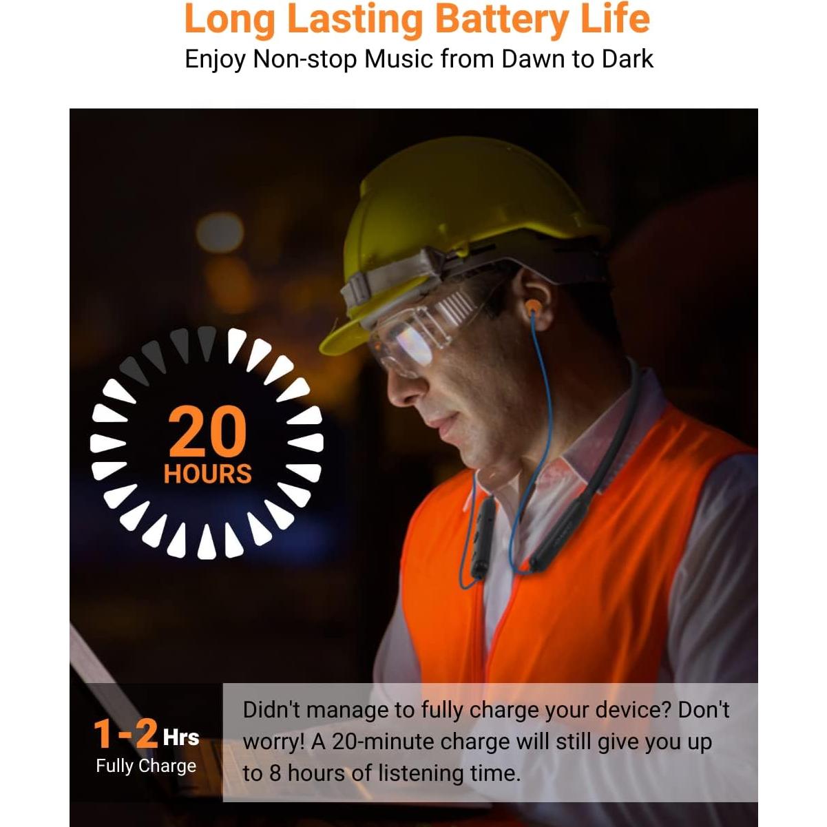 Auriculares Inalámbricos HomeSpot HS-JY100, 27dB NRR, 20H Batería