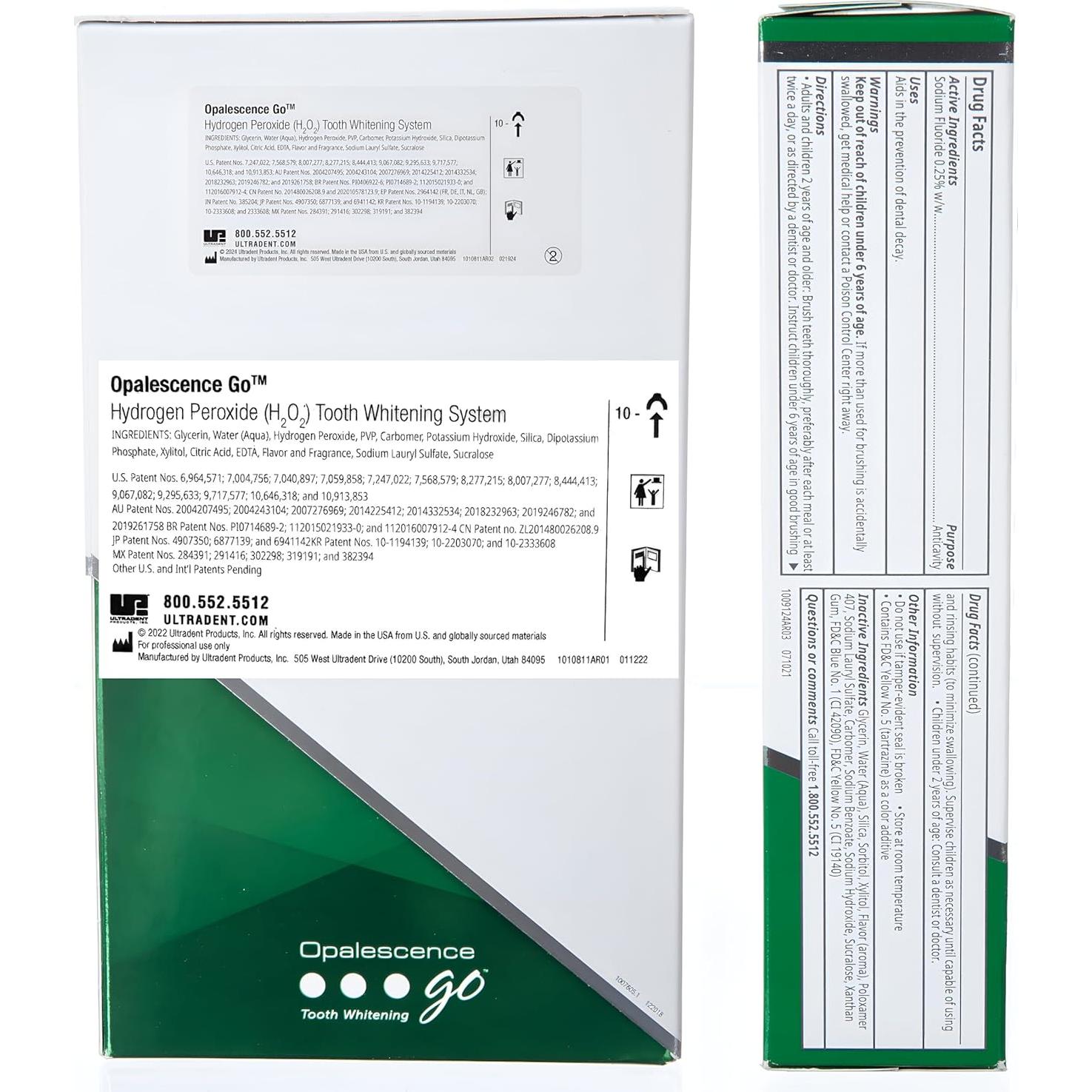 Opalescence GO 15% - 10 Kits Blanqueamiento Dental Menta