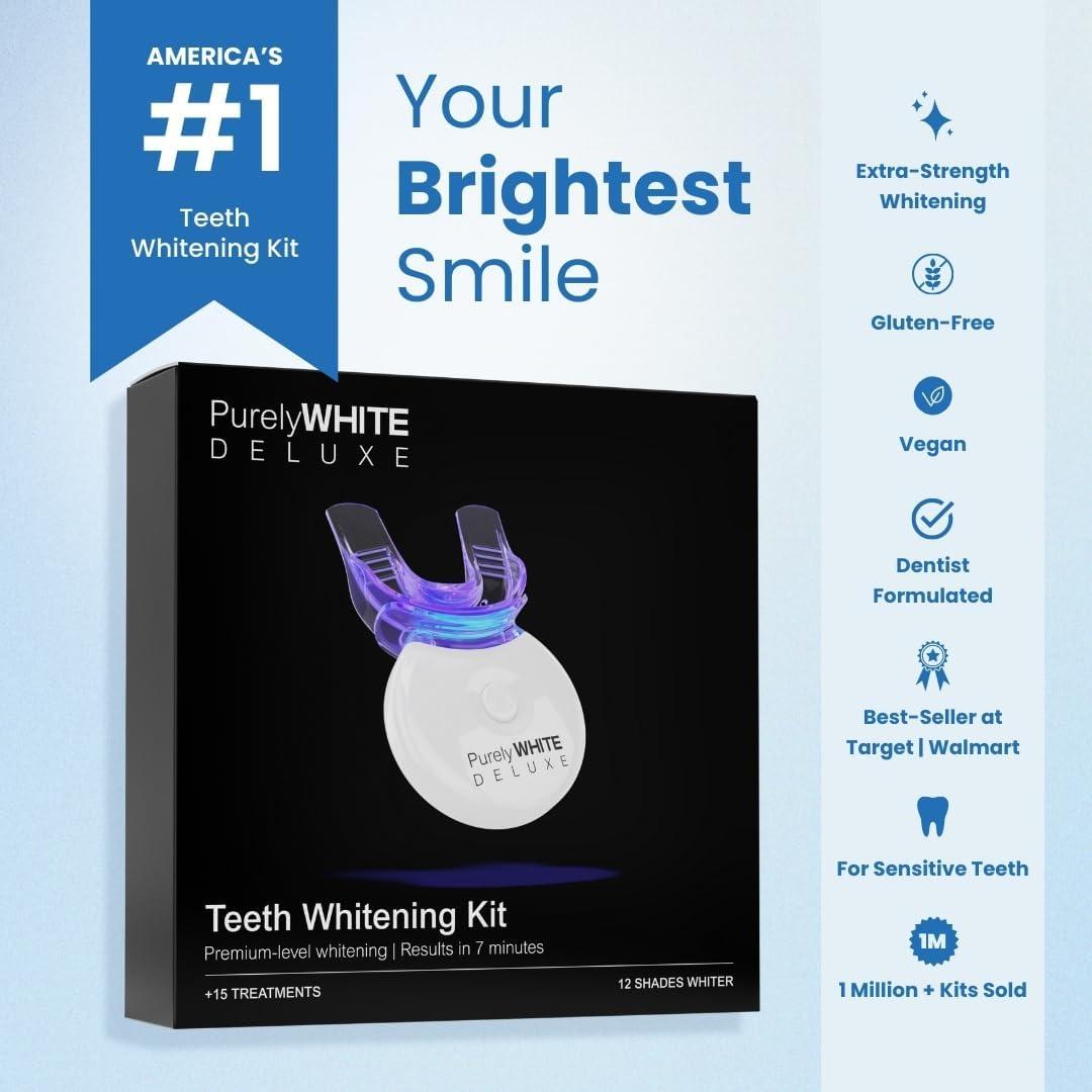 Kit Blanqueamiento Dental PurelyWHITE DELUXE LED 15 Tratamientos
