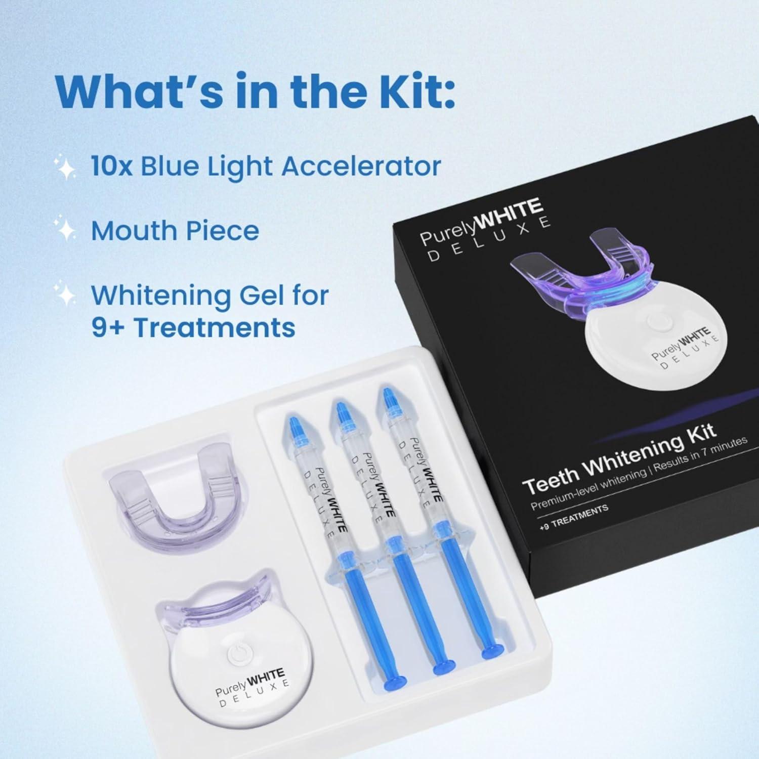Kit Blanqueamiento Dental PurelyWHITE DELUXE LED 15 Tratamientos