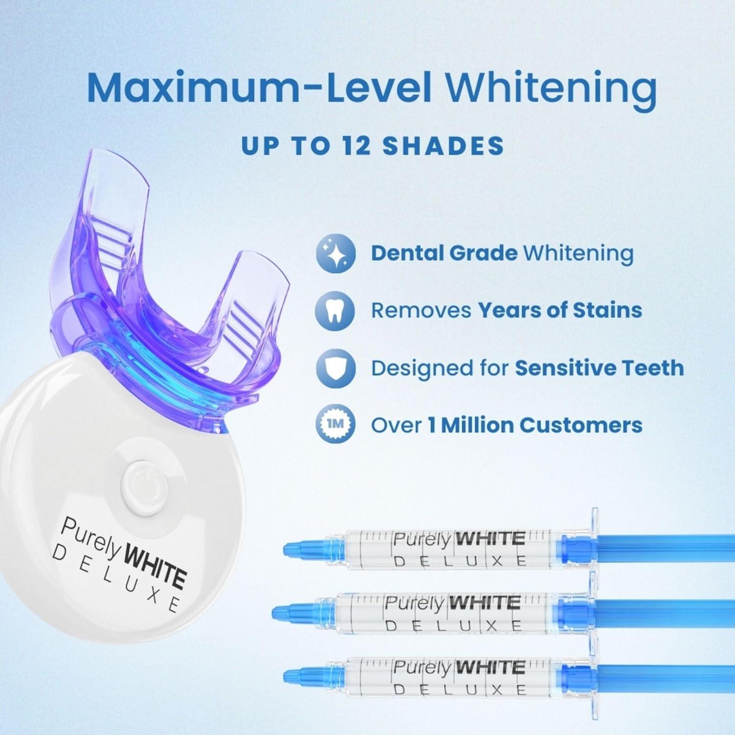 Kit Blanqueamiento Dental PurelyWHITE DELUXE LED 15 Tratamientos