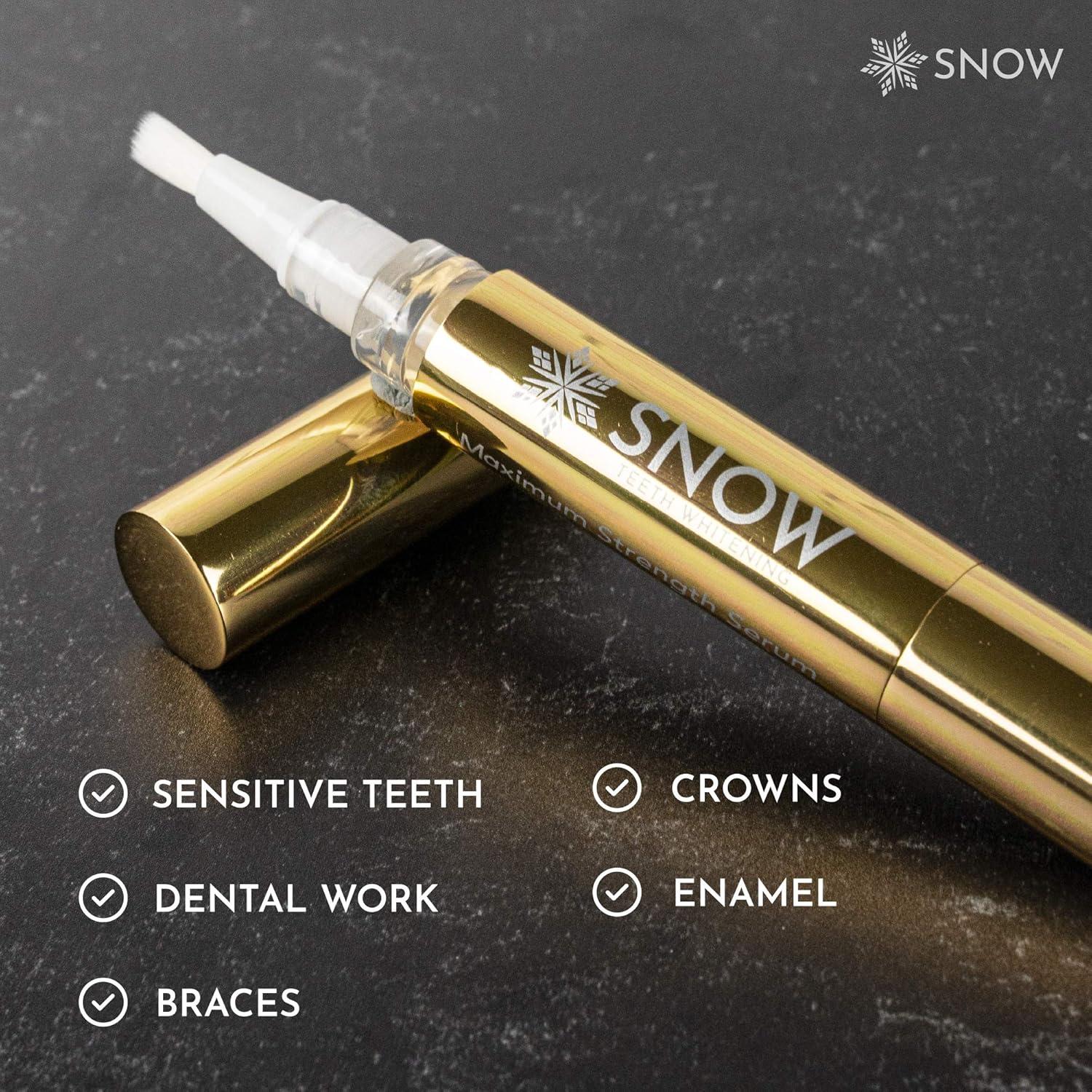 Snow Extra-Strength Teeth Whitening Serum - Oral Care Teeth Whitener Pen - Whitening Pen for Stain Removal & Whiter Teeth - Tooth Whitener with Potassium Nitrate and Hydroxyapatite - 1 Pack