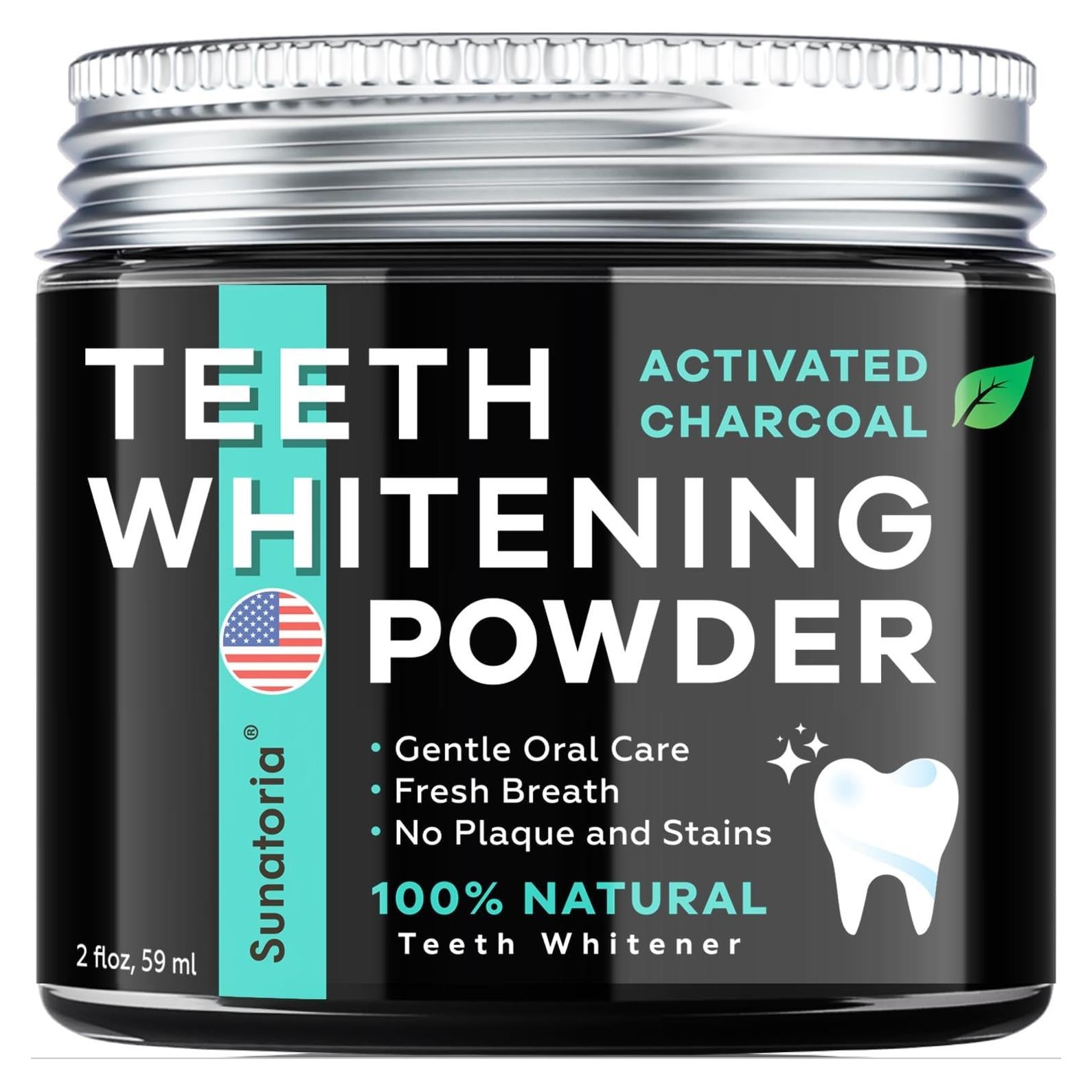 Polvo Blanqueador Dental Sunatoria 5 en 1 - Carbón Activado