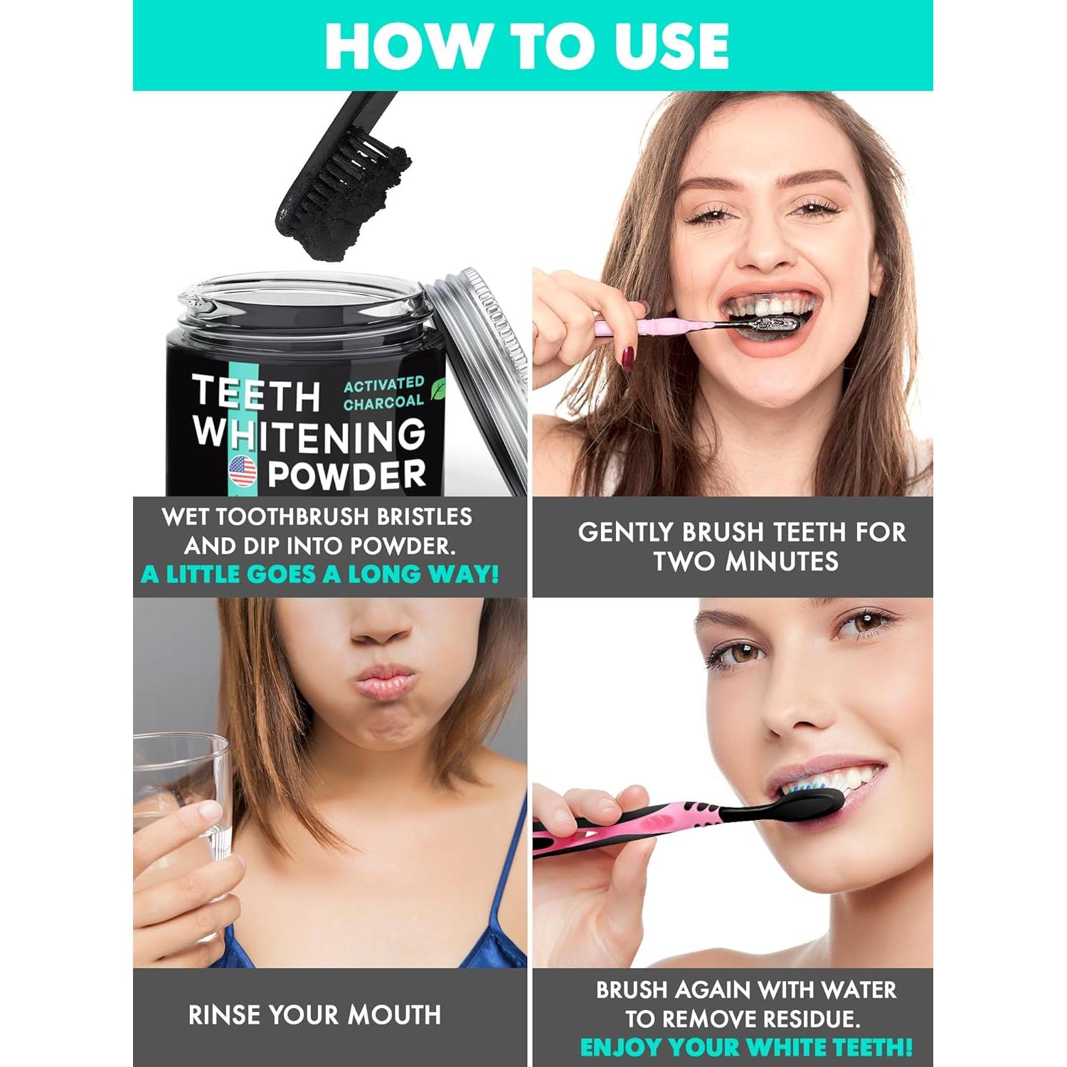 Polvo Blanqueador Dental Sunatoria 5 en 1 - Carbón Activado