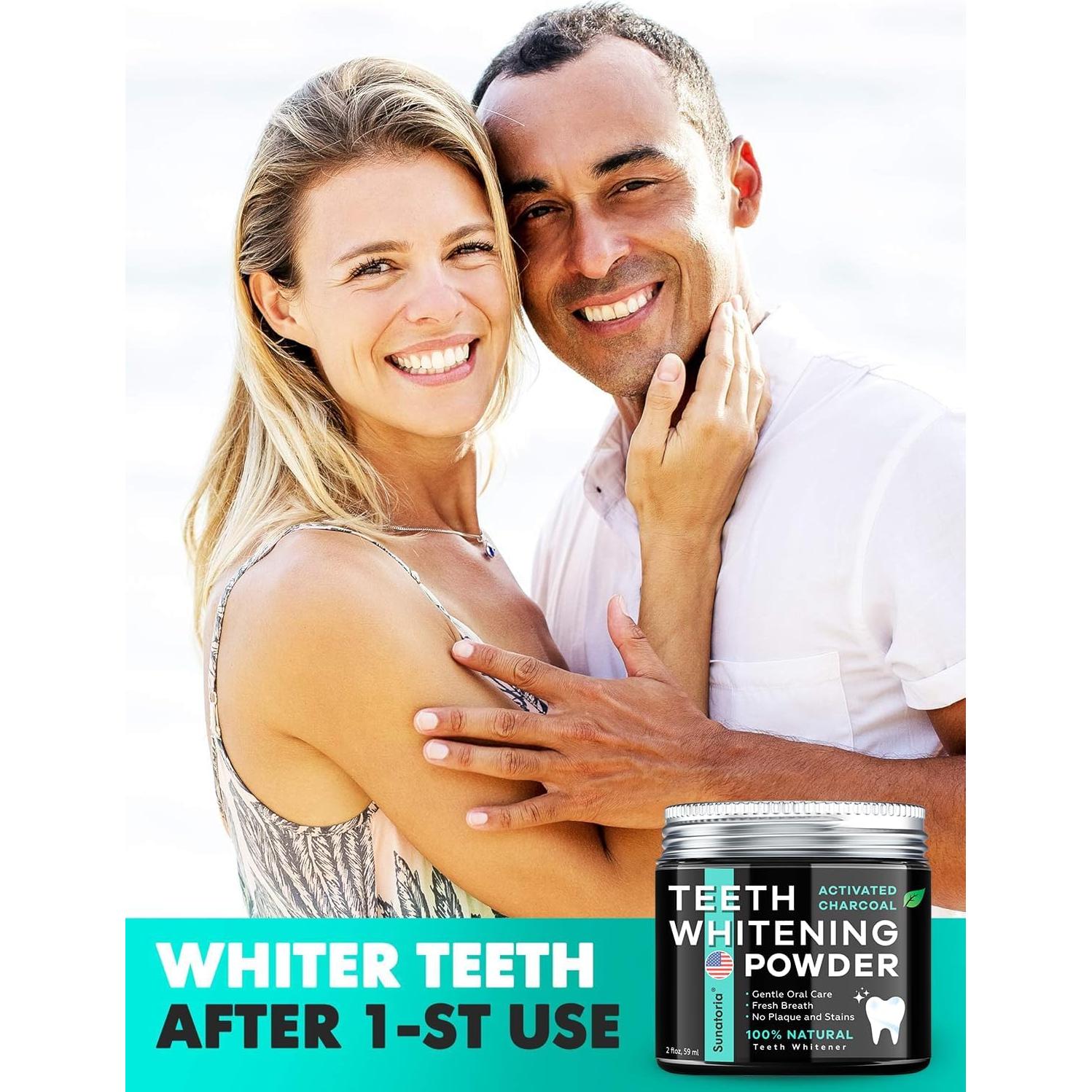 Polvo Blanqueador Dental Sunatoria 5 en 1 - Carbón Activado