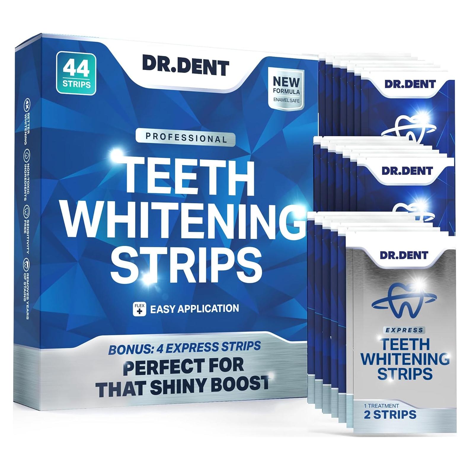 Tiras Blanqueadoras DrDent 44 Tiras - Sin Sensibilidad
